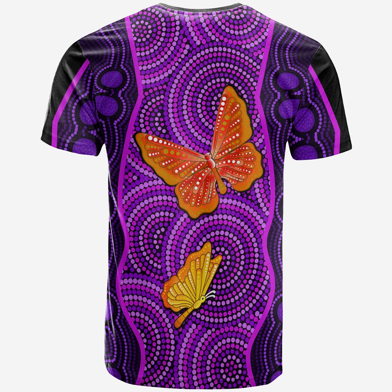 Aboriginal Dot T shirt Butterfly Natural Beauty - Vibe Hoodie Shop