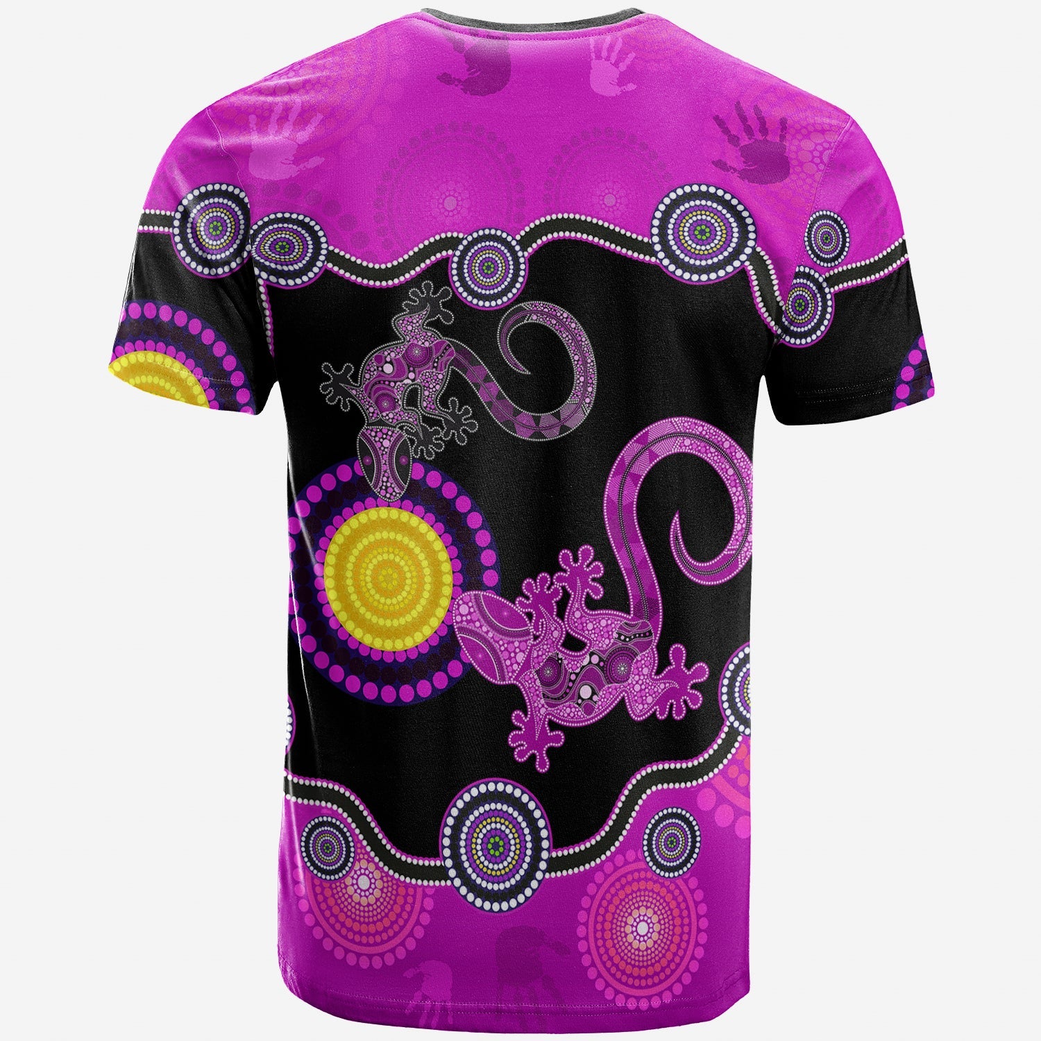 Aboriginal Lizard T shirt Attracted Australia Version Purple - Vibe Hoodie Shop