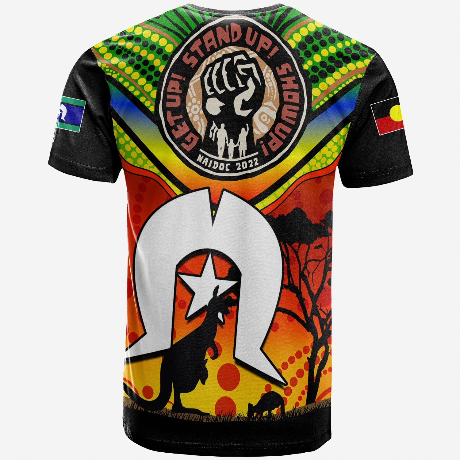 NAIDOC Week 2022 T shirt Dhari Aboriginal Get Up! Stand Up! Show Up! - Vibe Hoodie Shop