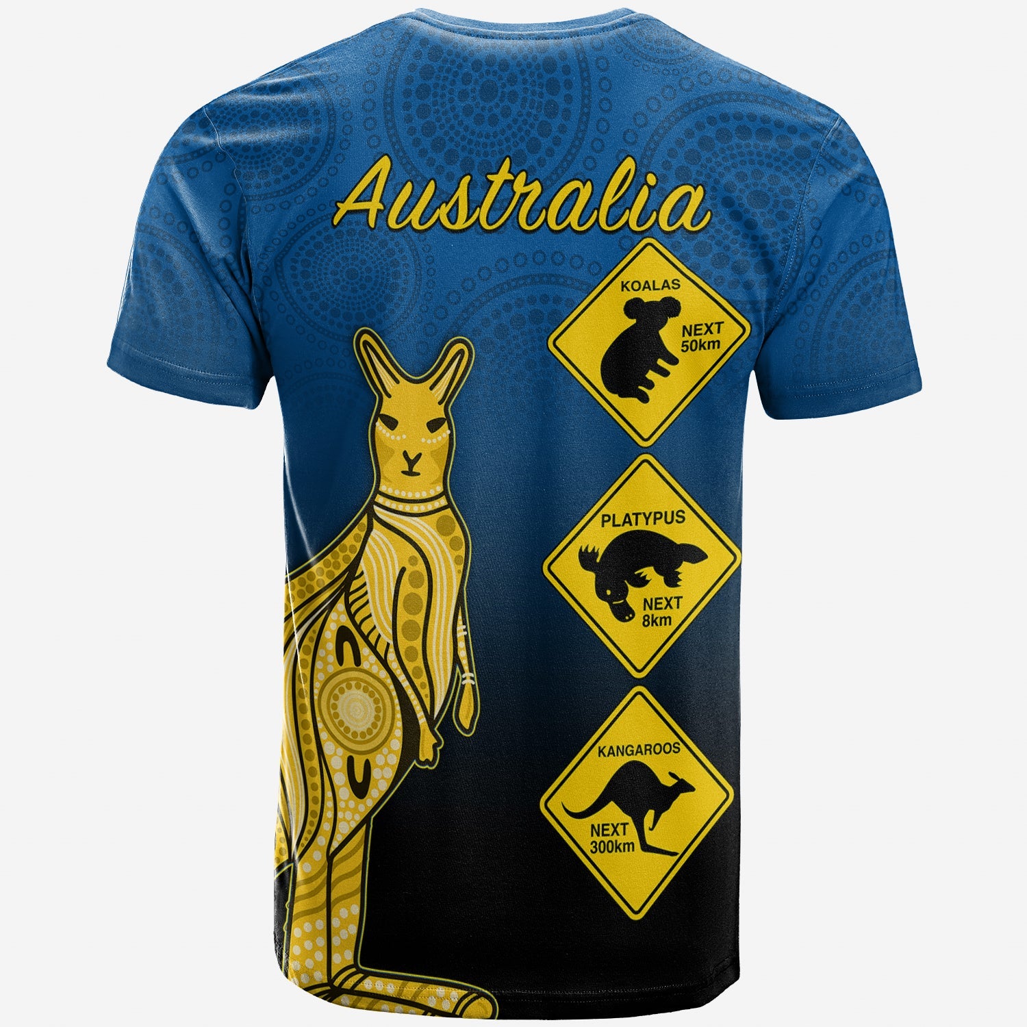 (Custom Personalised) Australia Kangaroo T shirt Road Signs Aussie Aboriginal - Vibe Hoodie Shop