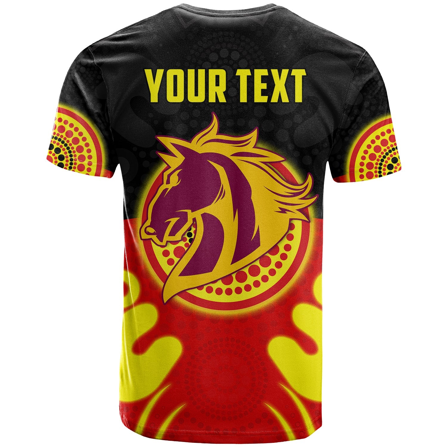 (Custom Personalised) Broncos Indigenous T Shirt Style Aboriginal Flag - Vibe Hoodie Shop