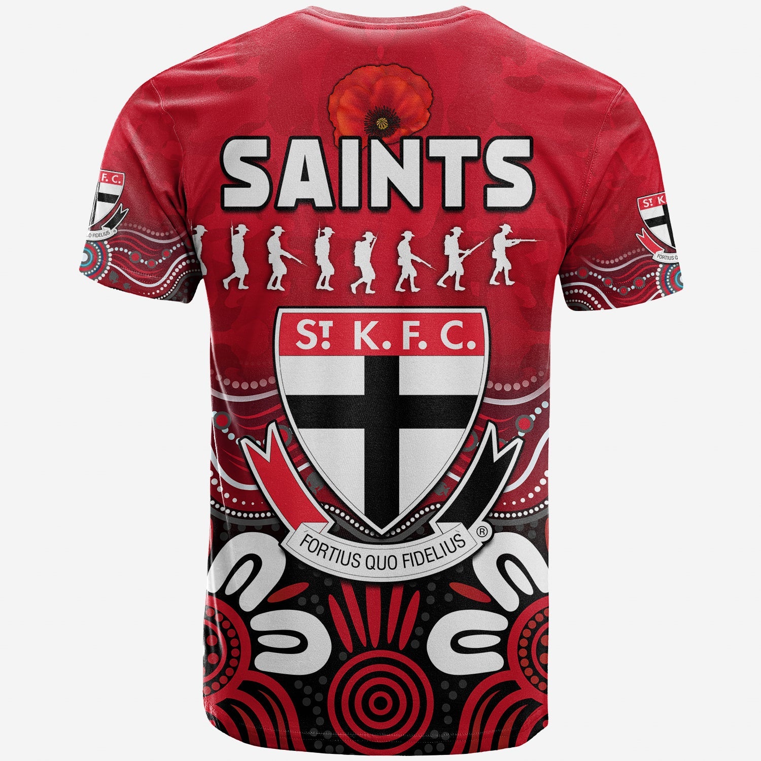 Saints ANZAC 2022 T shirt St Kilda Aboriginal Remember Them - Vibe Hoodie Shop