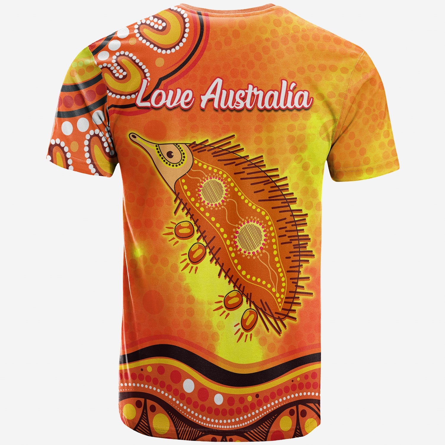 Echidna Aboriginal T shirt Australian Animal - Vibe Hoodie Shop