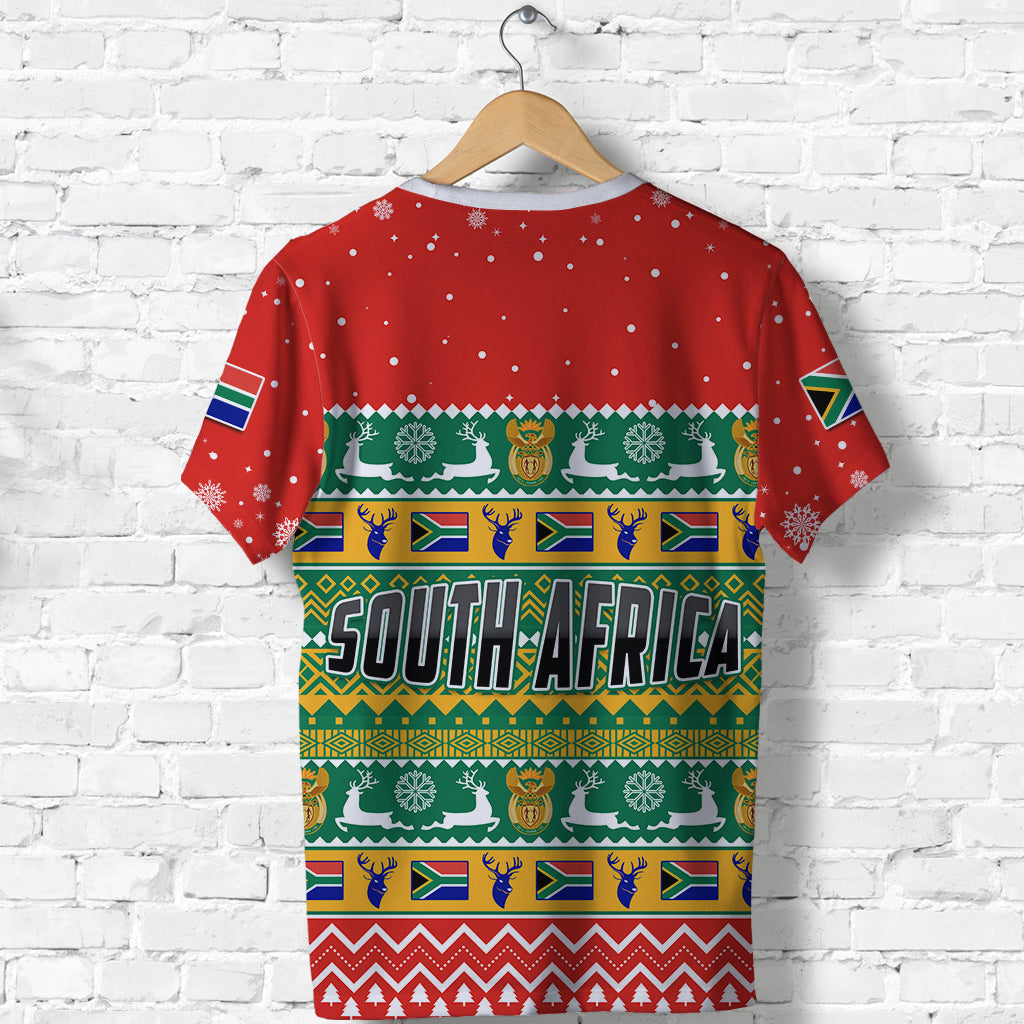 South Africa Christmas T shirt African Springboks - Vibe Hoodie Shop