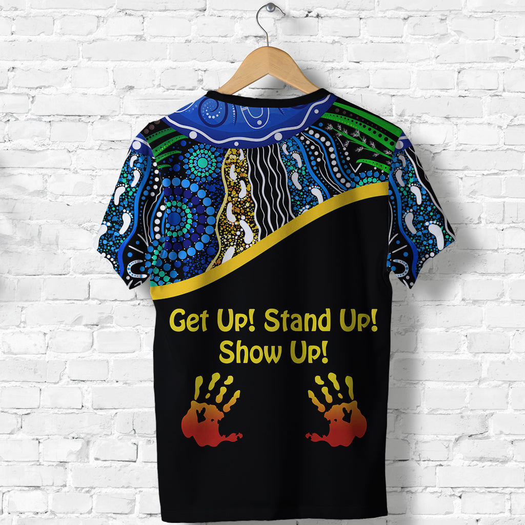 NAIDOC 2022 T shirt Get Up Stand Up Show Up Mix Aboriginal - Vibe Hoodie Shop