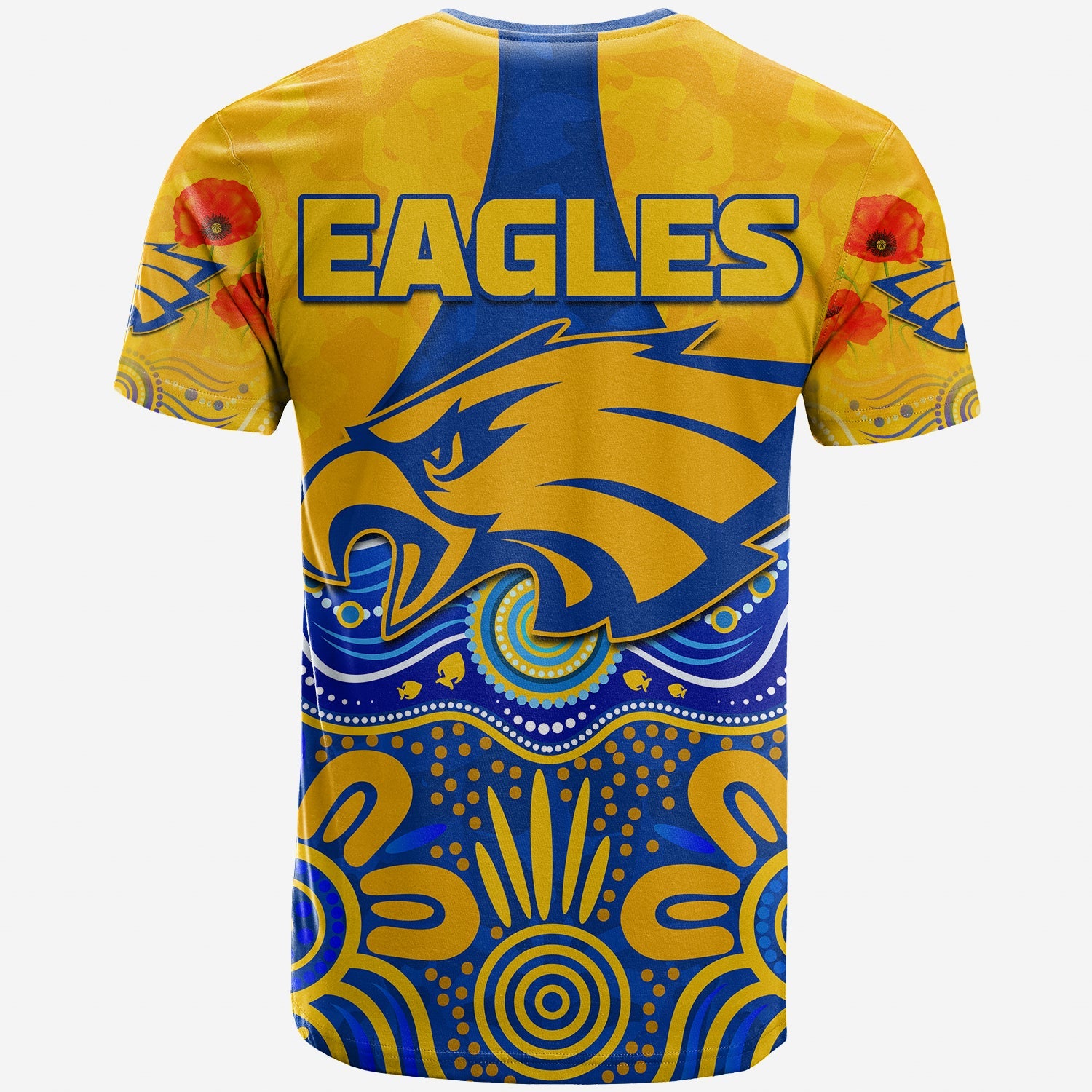 Eagles ANZAC 2022 T shirt West Coast Aboriginal Remember Them - Vibe Hoodie Shop