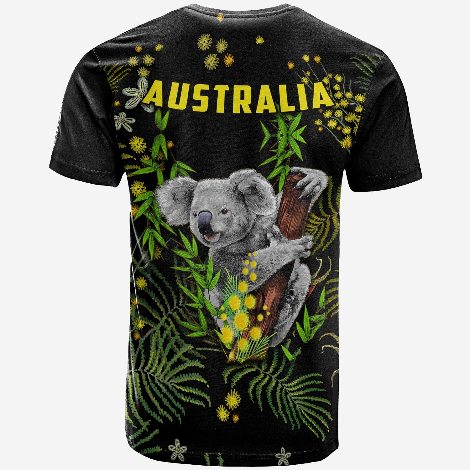 Golden Wattle T shirt Koala Australia Acacia Pycnantha Version Simple - Vibe Hoodie Shop