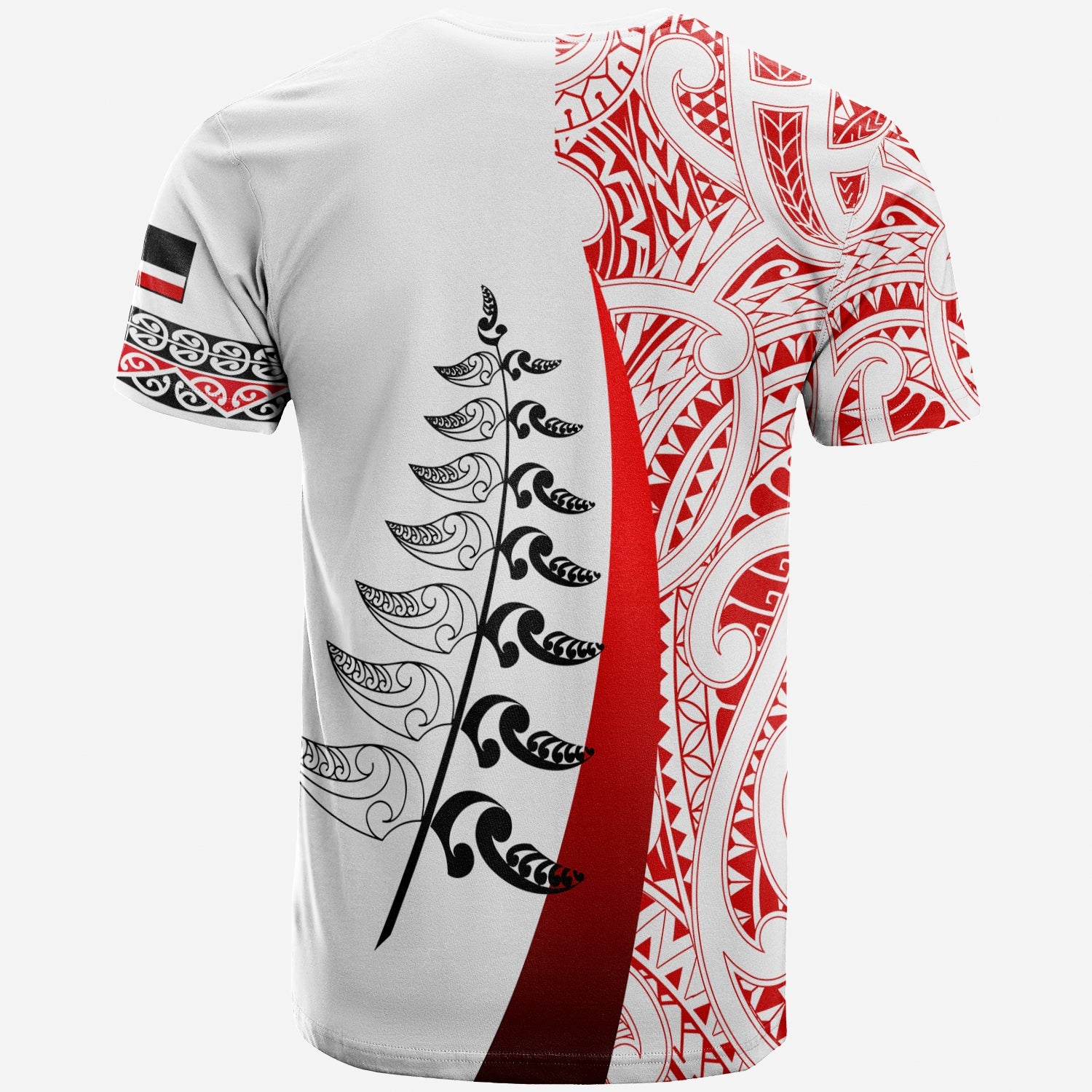 (Custom Personalised) Waitangi Day T shirt Maori Mix Fern Style White - Vibe Hoodie Shop