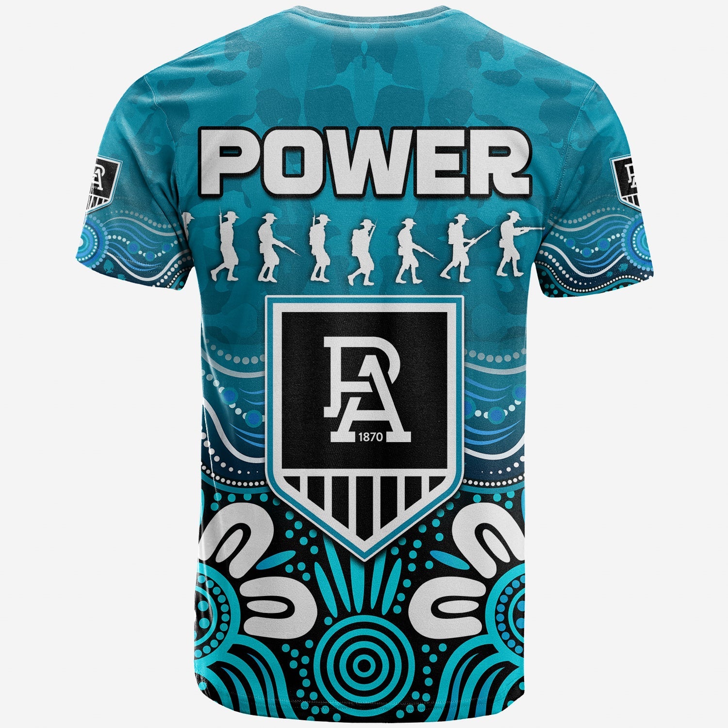 Power ANZAC 2022 T shirt Port Adelaide Aboriginal Remember Them - Vibe Hoodie Shop