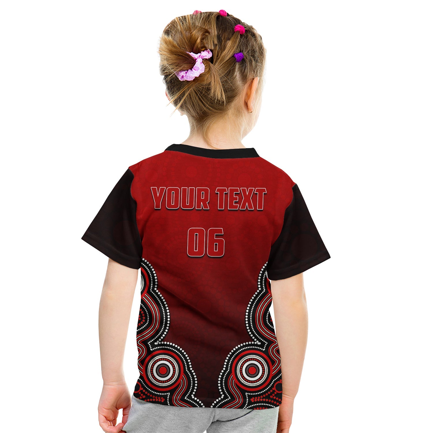 (Custom Personalised And Number) Melbourne Renegades T shirt KID Cricket Aboriginal Style - Vibe Hoodie Shop