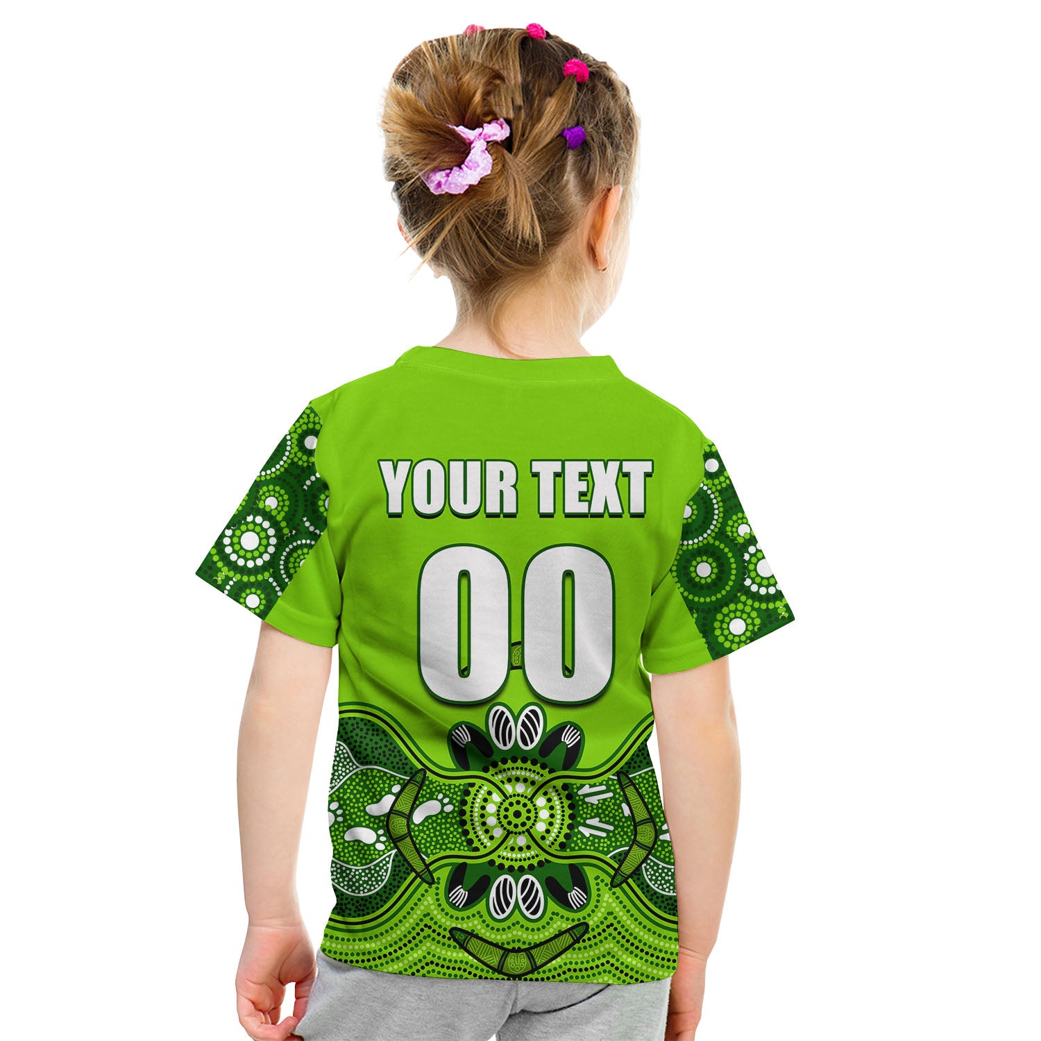 (Custom Personalised And Number) Sydney Thunder Cricket Aboriginal Vibe T Shirt KID - Vibe Hoodie Shop