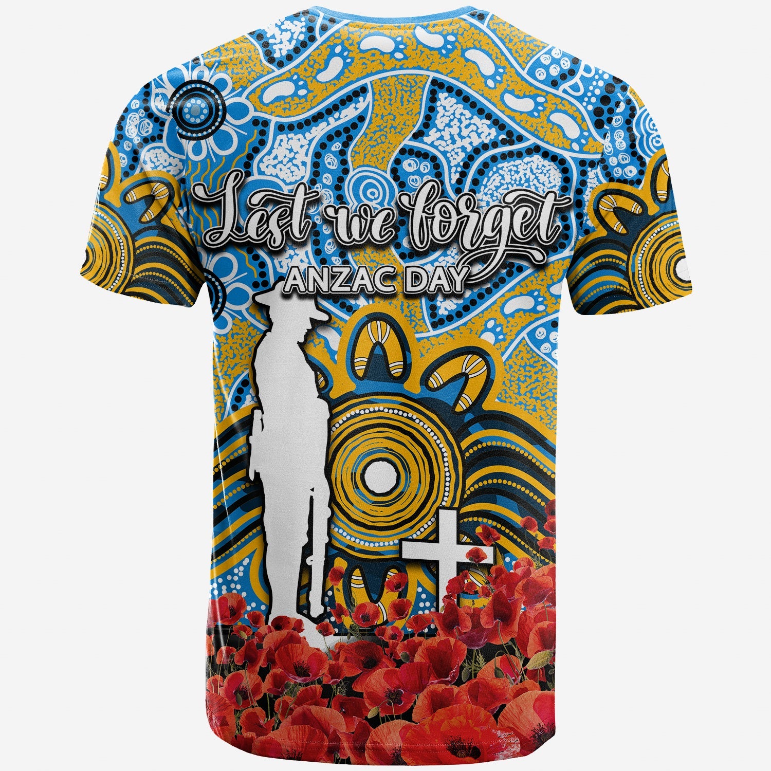 Titans T shirt ANZAC Day Poppy Flowers With Aboriginal - Vibe Hoodie Shop