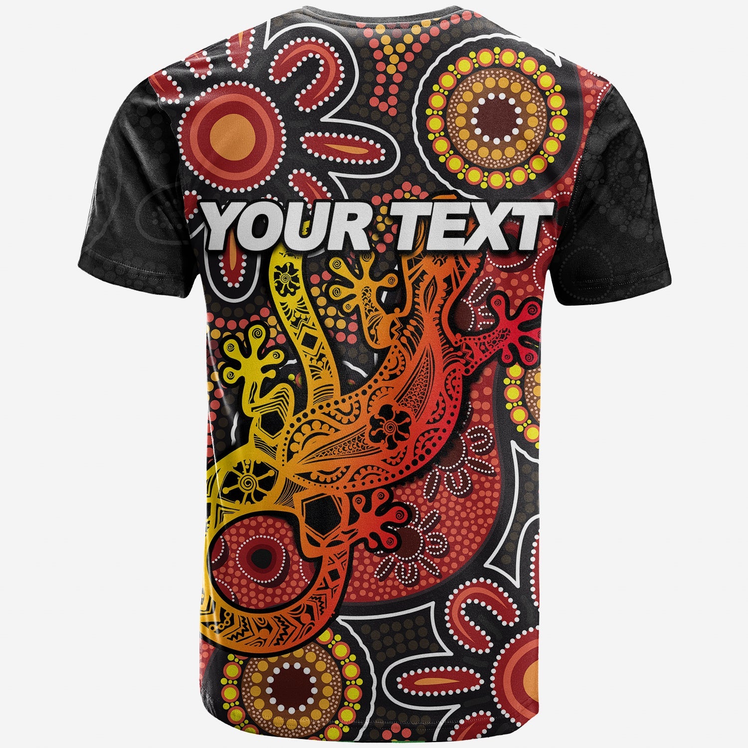 (Custom Personalised) Aboriginal Lizard T shirt - Vibe Hoodie Shop