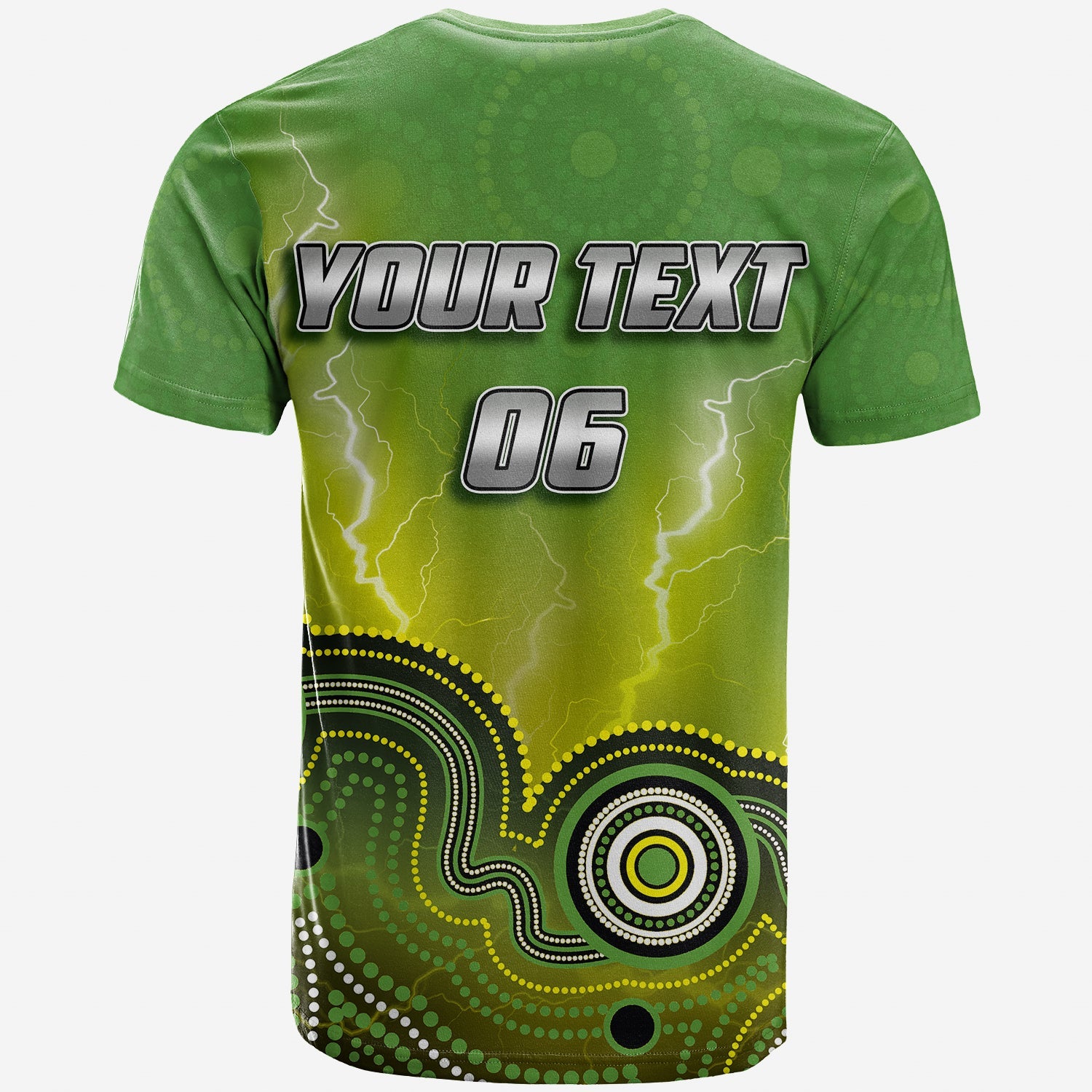 (Custom Personalised And Number) Sydney Thunder T shirt KID Cricket Aboriginal Style - Vibe Hoodie Shop