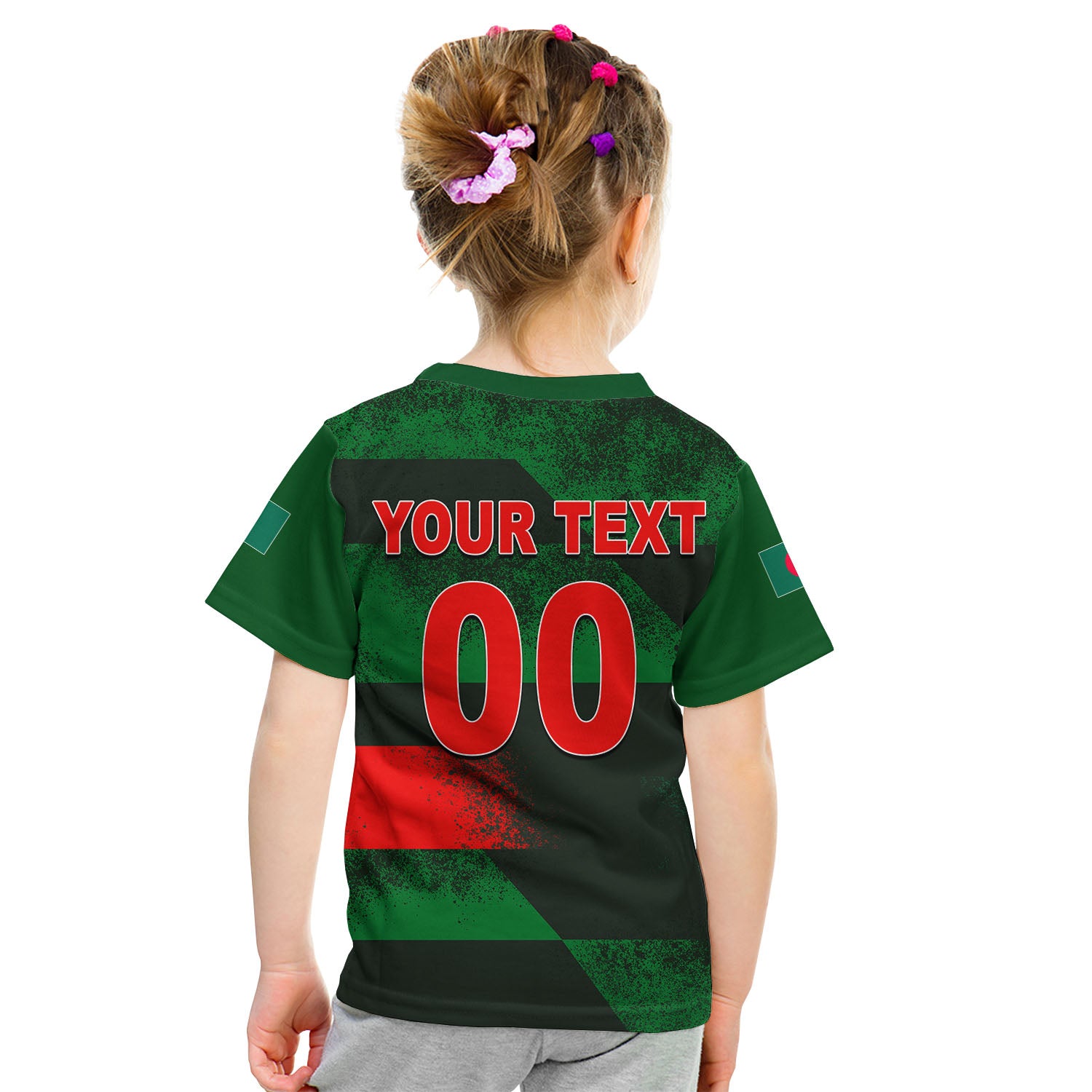 (Custom Personalised And Number) Bangladesh Cricket Men's T20 World Cup T Shirt KID - Vibe Hoodie Shop