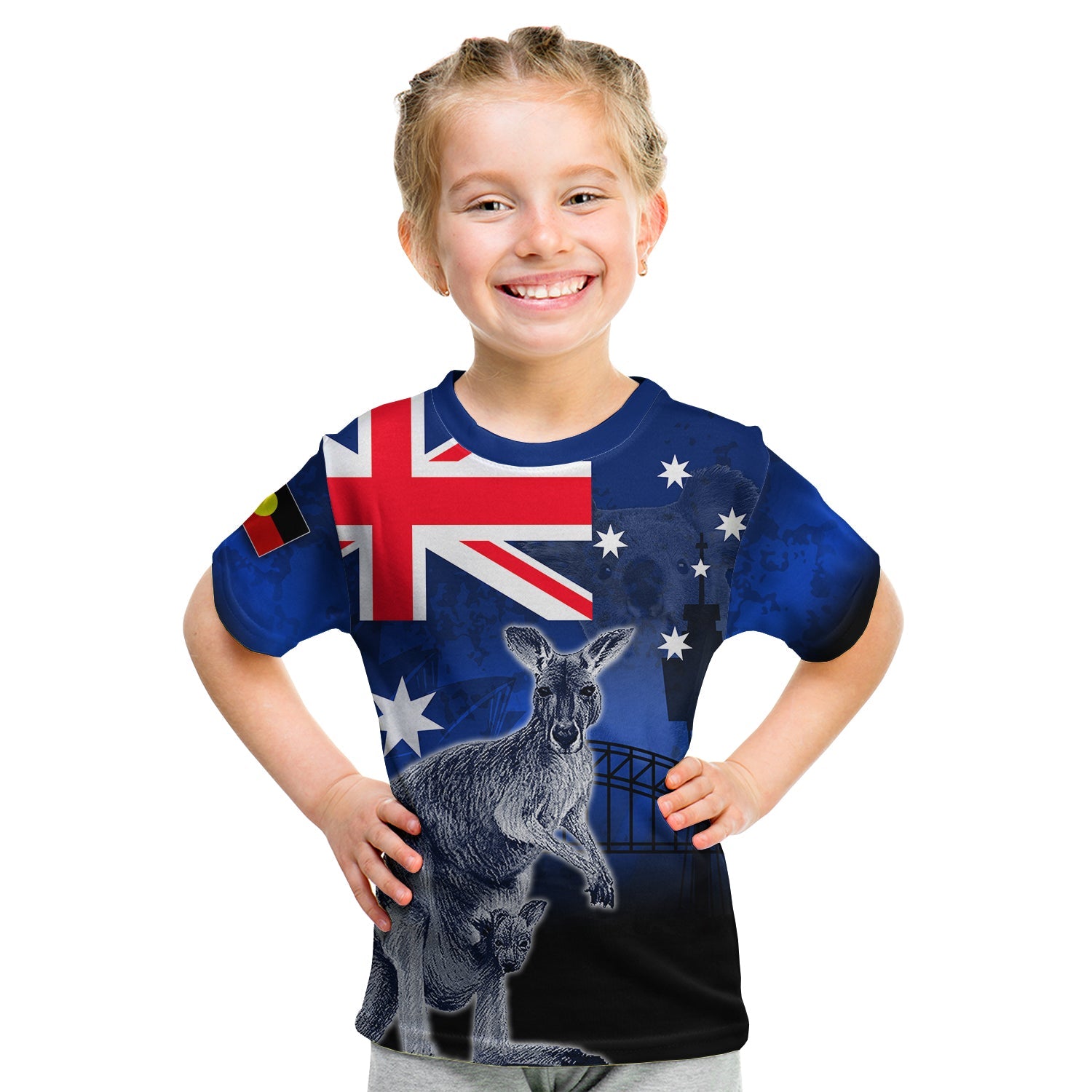 Australia Day T shirt KID Kangaroo - Vibe Hoodie Shop