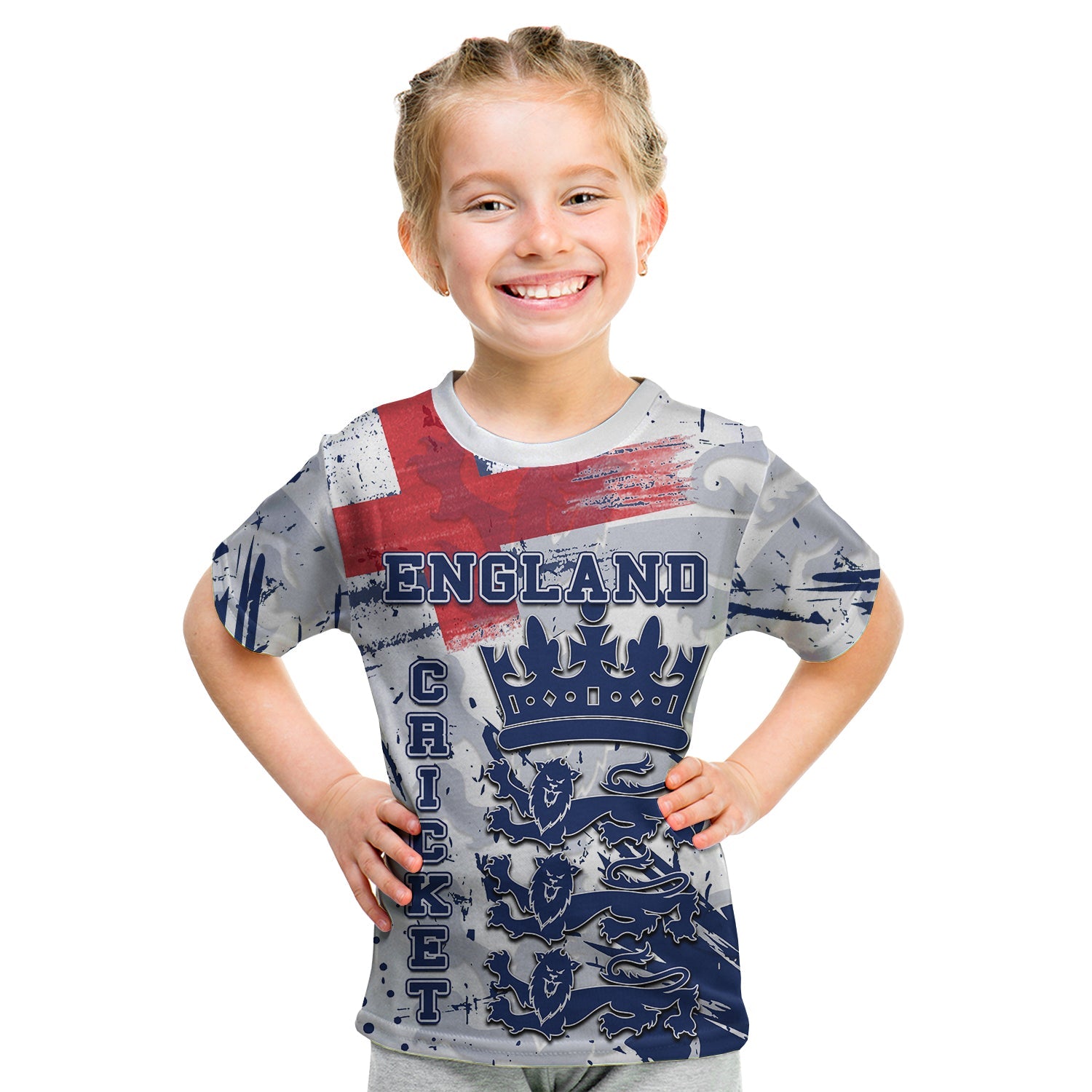 (Custom Personalised And Number) England Cricket Team T shirt KID - Vibe Hoodie Shop