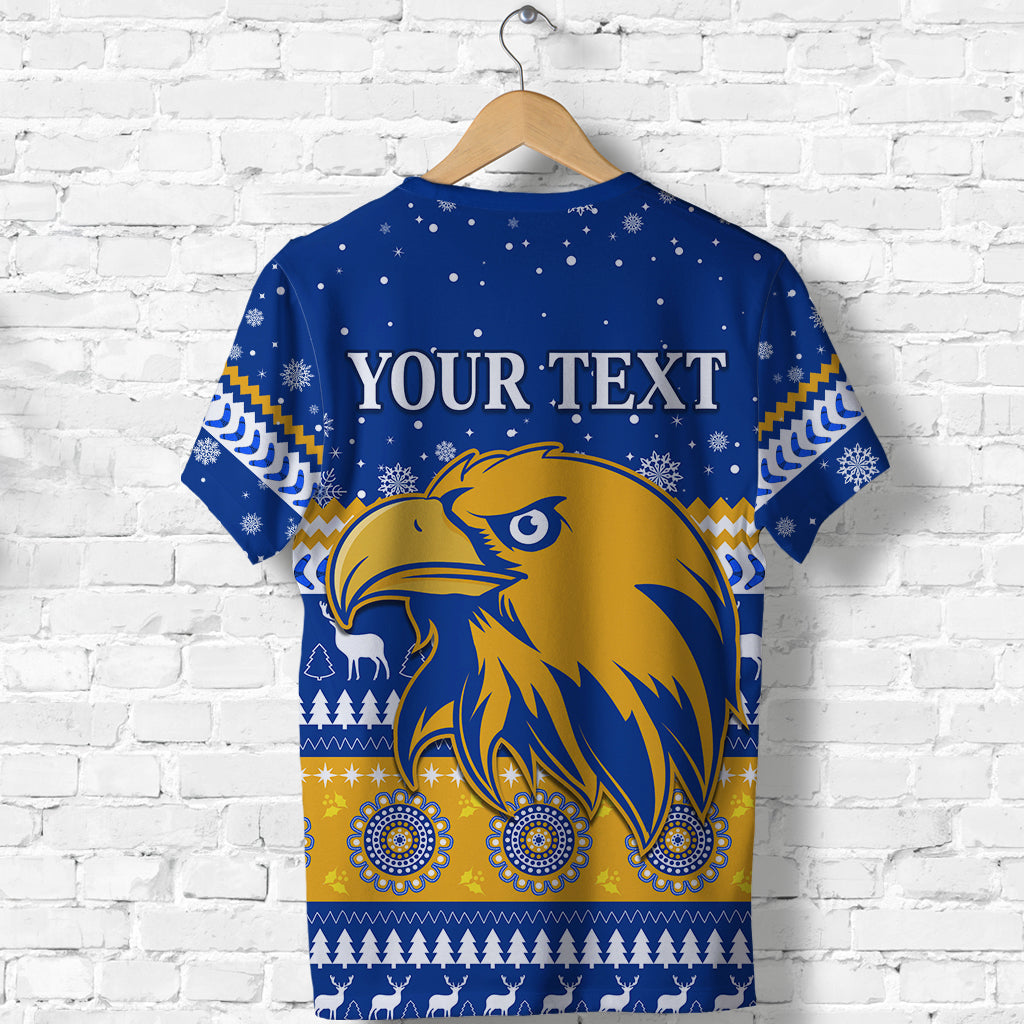 (Custom Personalised) Eagles Christmas T shirt Indigenous West Coast - Vibe Hoodie Shop