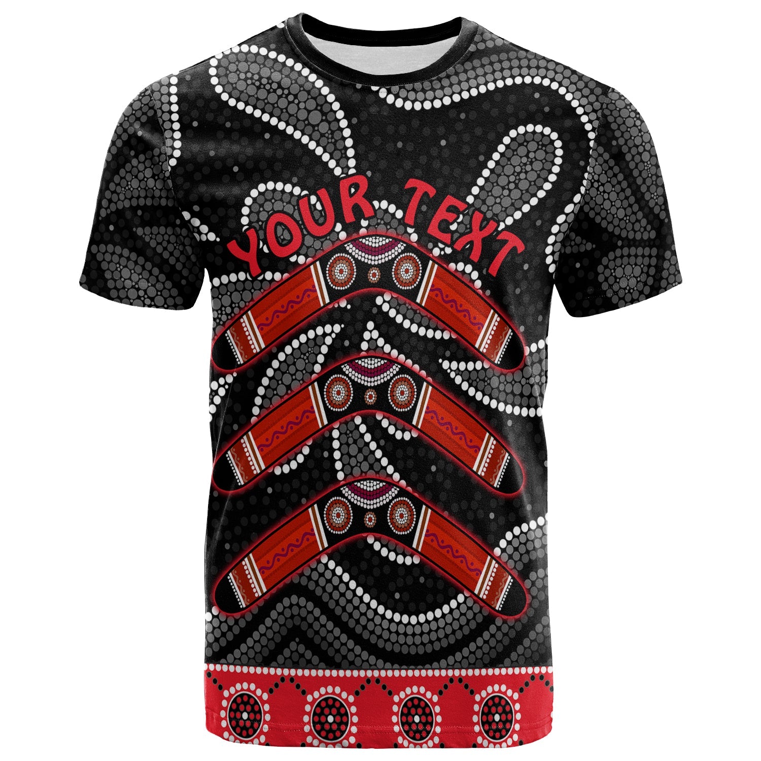 (Custom Personalised) Aboriginal Boomerang T shirt Kangaroo Australia - Vibe Hoodie Shop