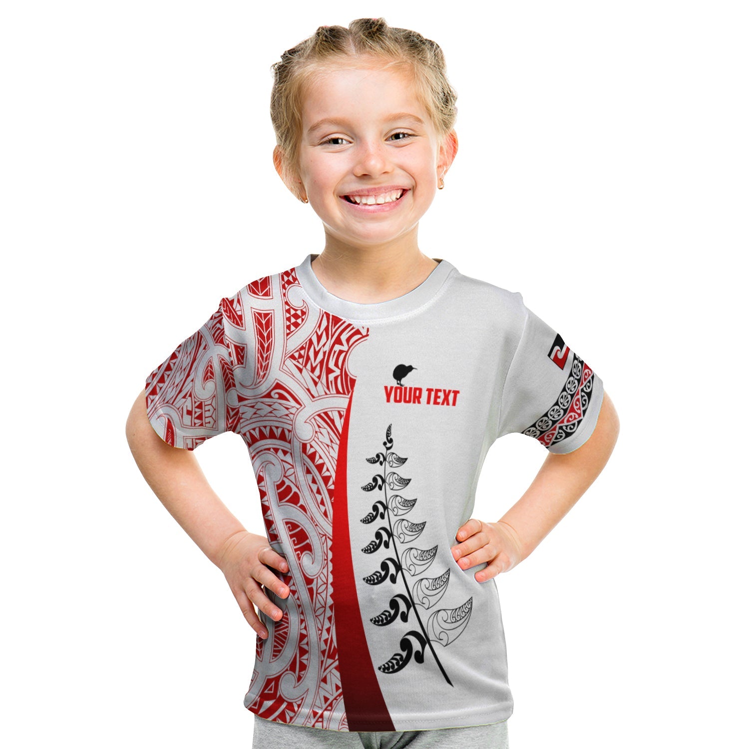 (Custom Personalised) Waitangi Day T shirt Maori Mix Fern Style White - Vibe Hoodie Shop