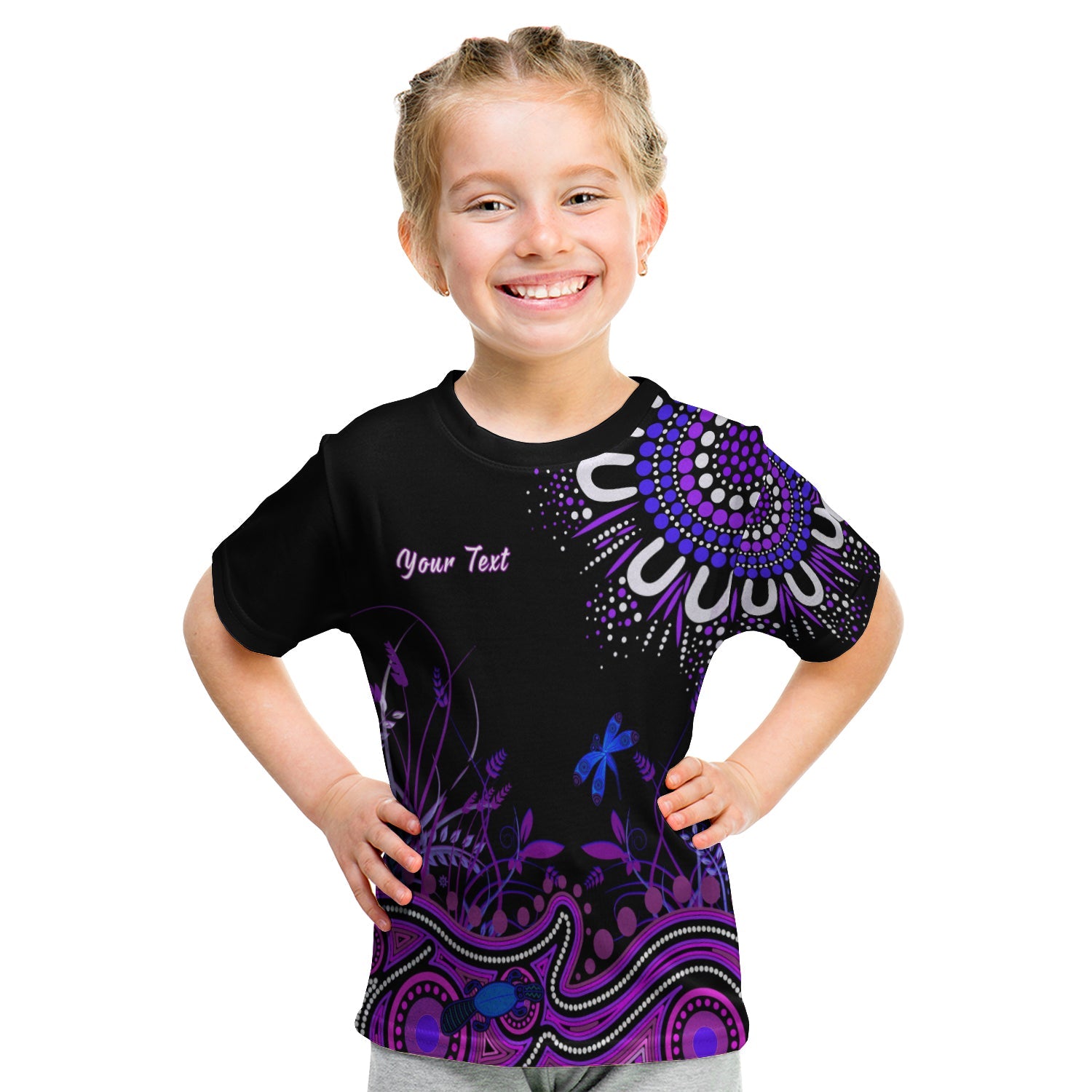 (Custom Personalised) Happy King Islands Show T shirt KID Aboriginal Tasmania Australia Version Purple - Vibe Hoodie Shop