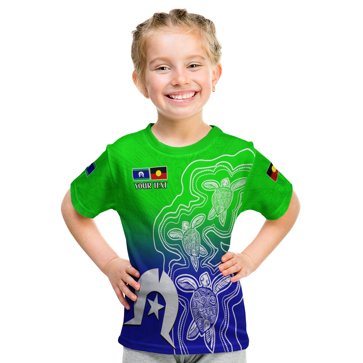 (Custom Personalised) NAIDOC Week 2022 T shirt KID Torres Strait Islanders with Aboriginal Turtles - Vibe Hoodie Shop