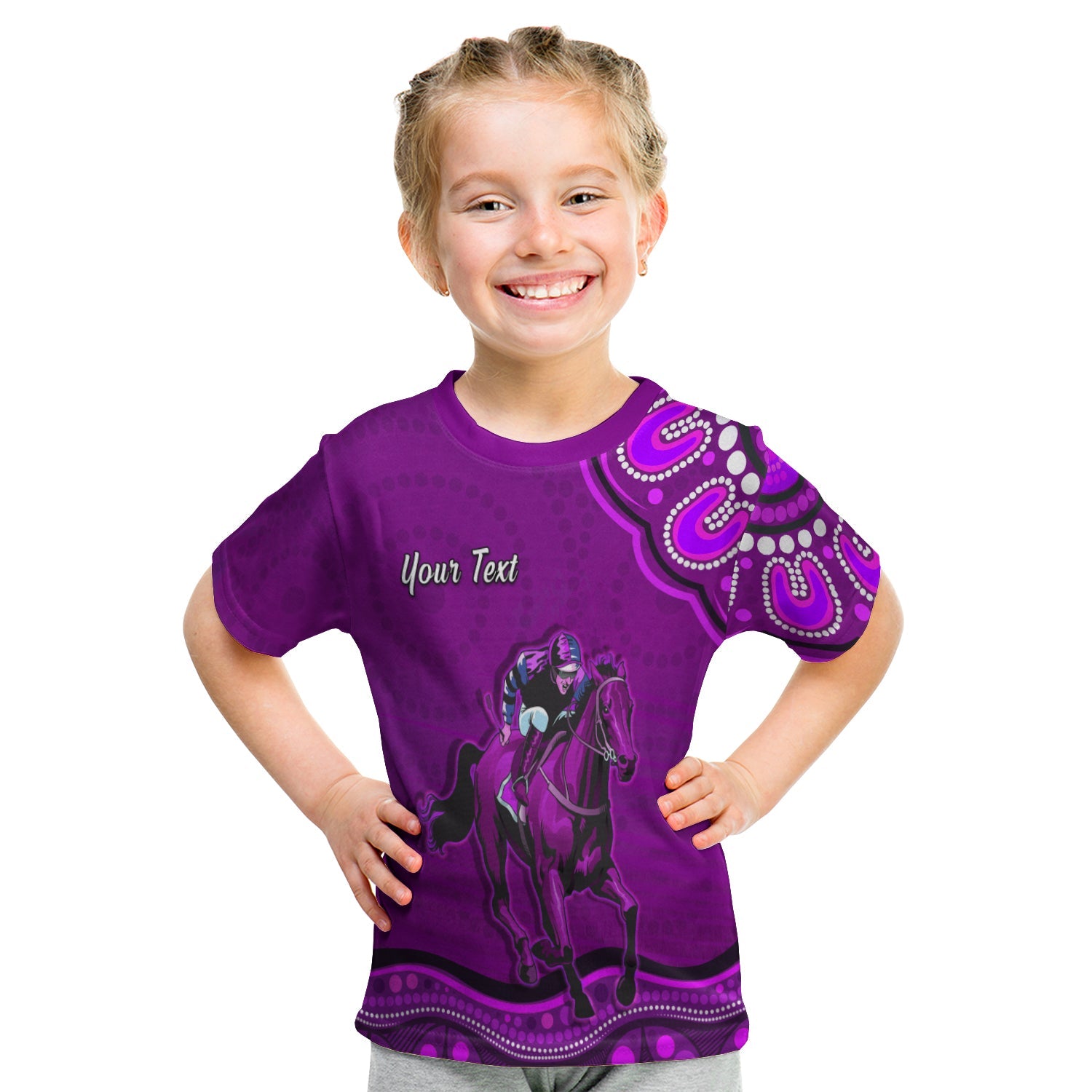 (Custom Personalised) Launceston Cup 2022 T shirt KID Australia Aboriginal Purple Horse Lovers - Vibe Hoodie Shop