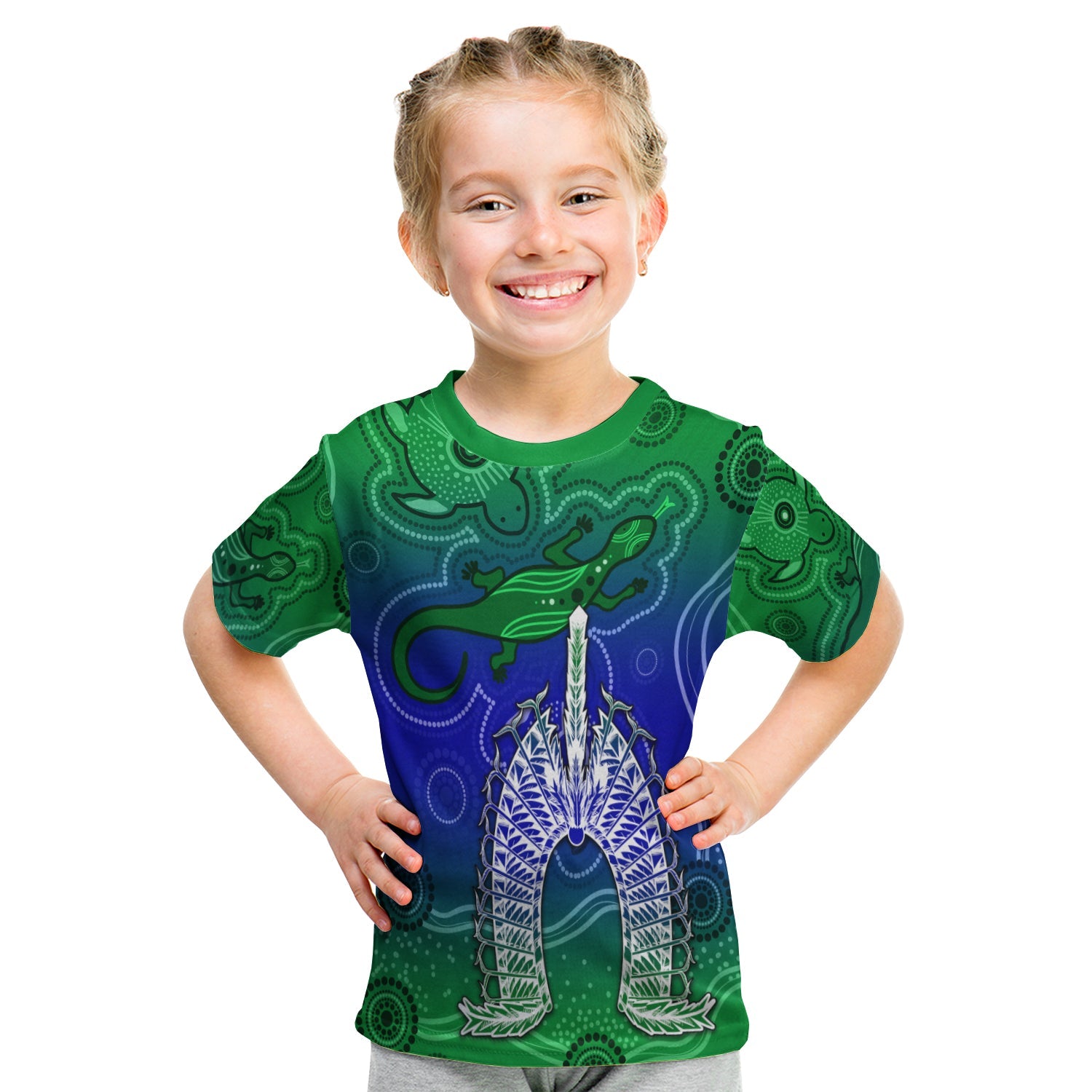 (Custom Personalised) Torres Strait Islands T shirt KID Aboriginal Art Lizard Symbol Peace - Vibe Hoodie Shop