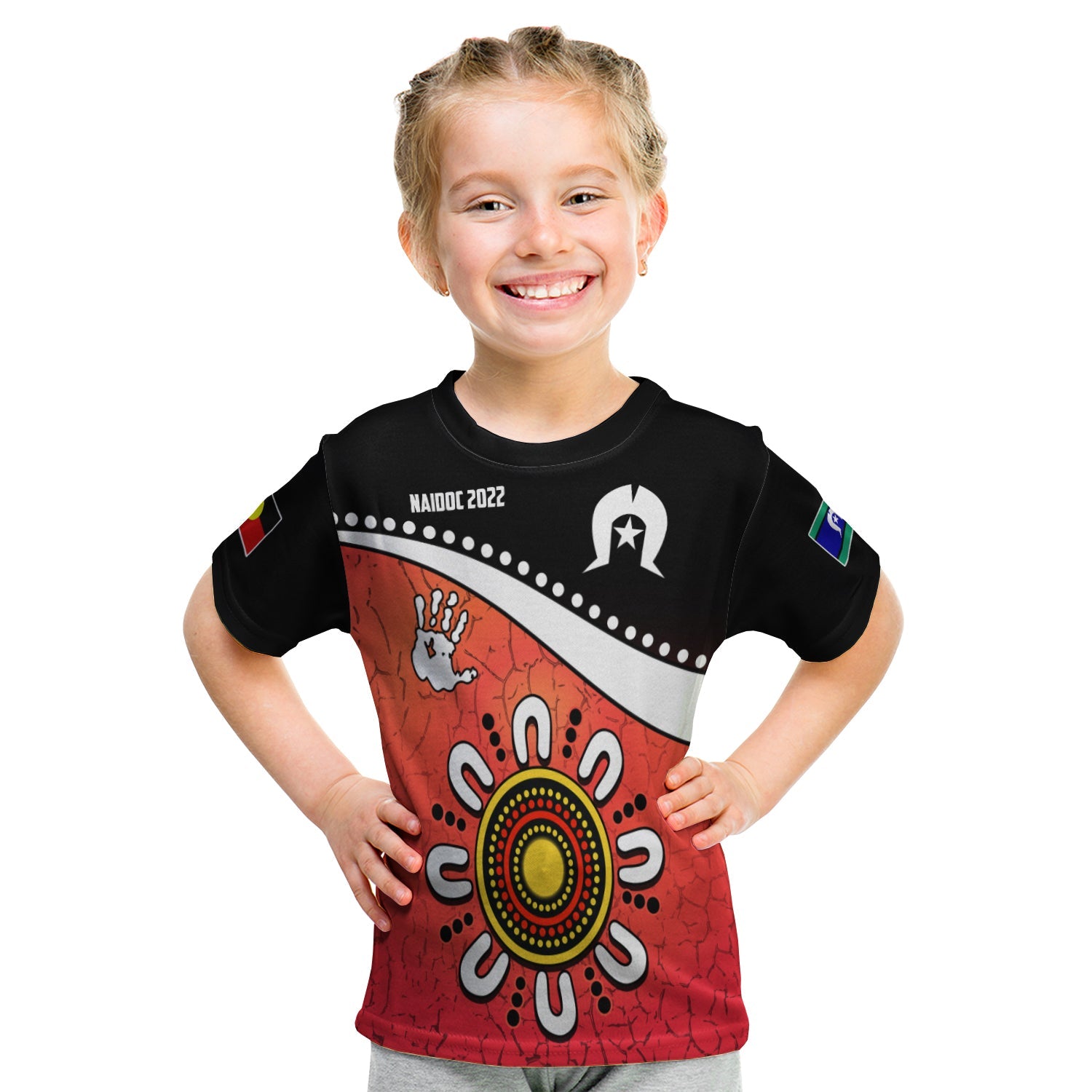 NAIDOC Week 2022 T shirt KID Torres Strait Islanders Version Red Aboriginal The Dhari - Vibe Hoodie Shop