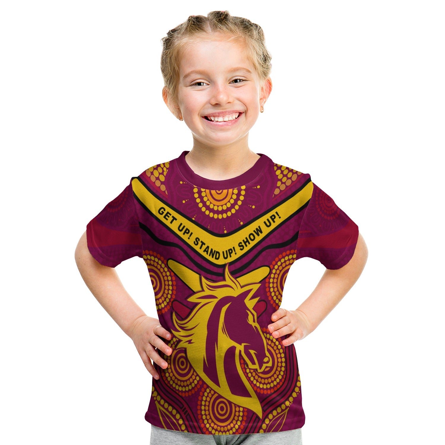 (Custom Personalised) Broncos NAIDOC Week 2022 T shirt KID Aboriginal Get Up - Vibe Hoodie Shop