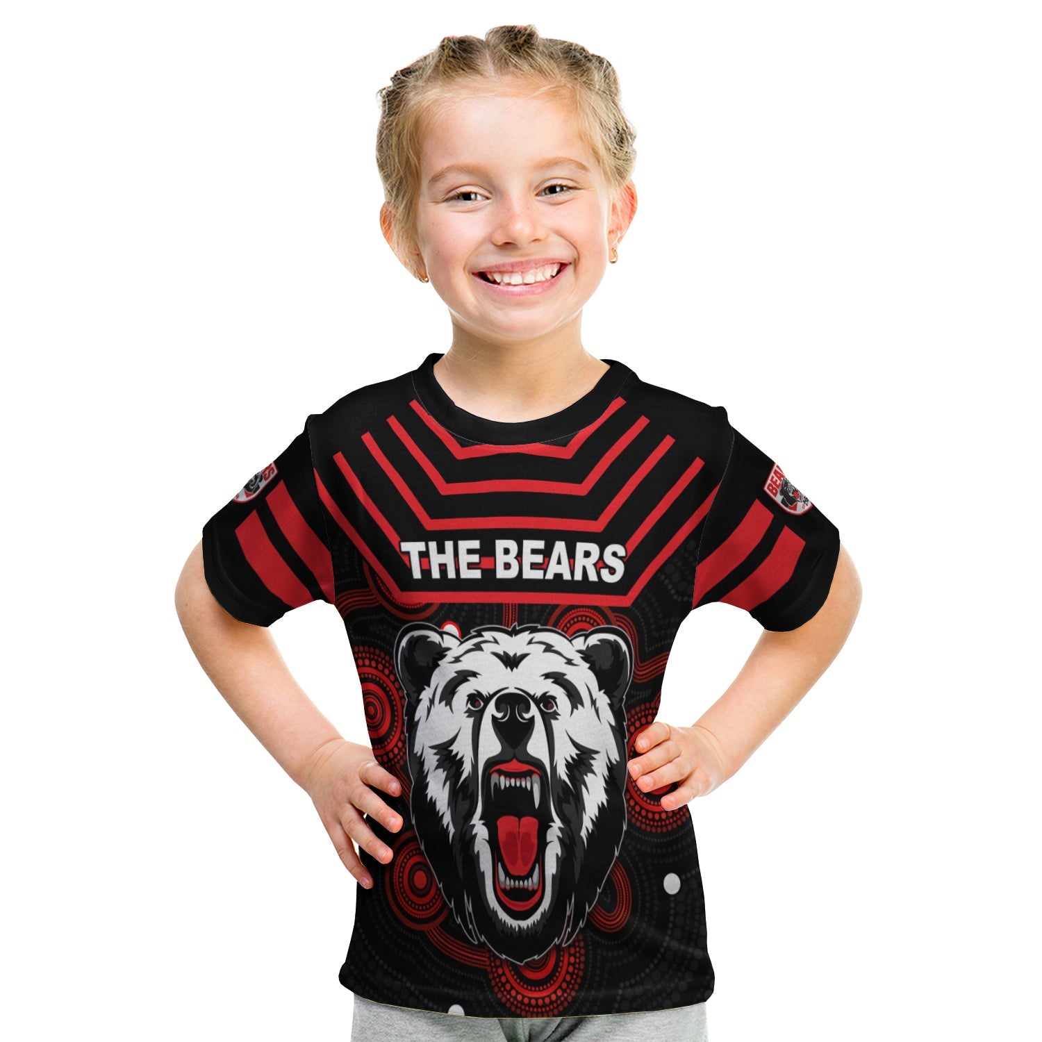 (Custom Personalised) The Bears Indigenous T shirt KID Go North Sydney - Vibe Hoodie Shop