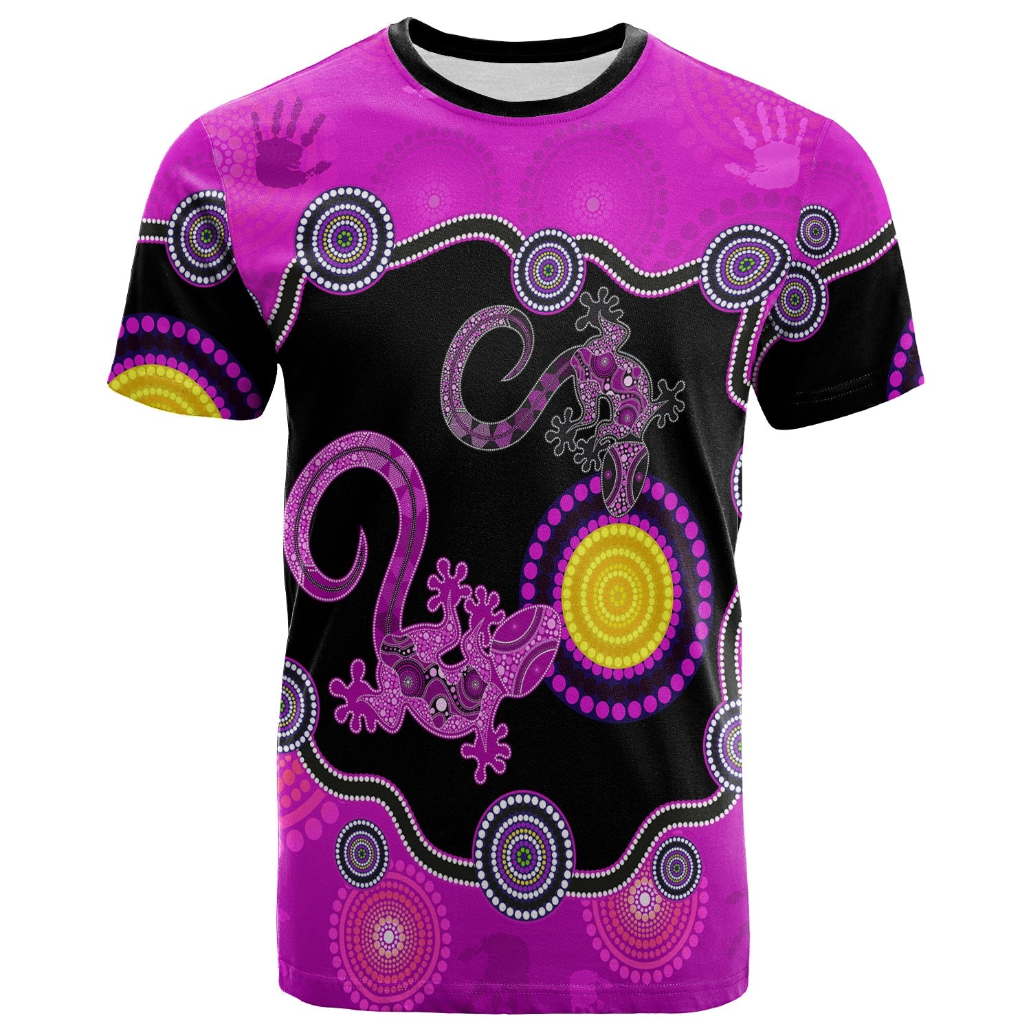 Aboriginal Lizard T shirt Attracted Australia Version Purple - Vibe Hoodie Shop
