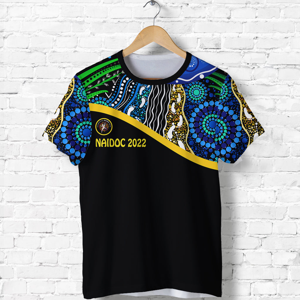 NAIDOC 2022 T shirt Get Up Stand Up Show Up Mix Aboriginal - Vibe Hoodie Shop
