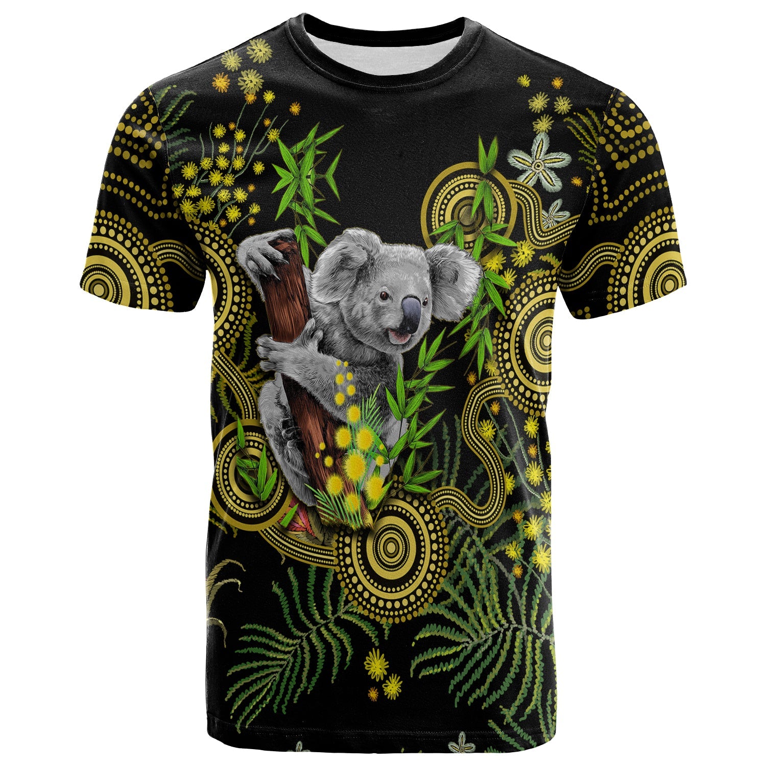 (Custom Personalised) Golden Wattle T shirt Australia Acacia Pycnantha Mix Aboriginal - Vibe Hoodie Shop