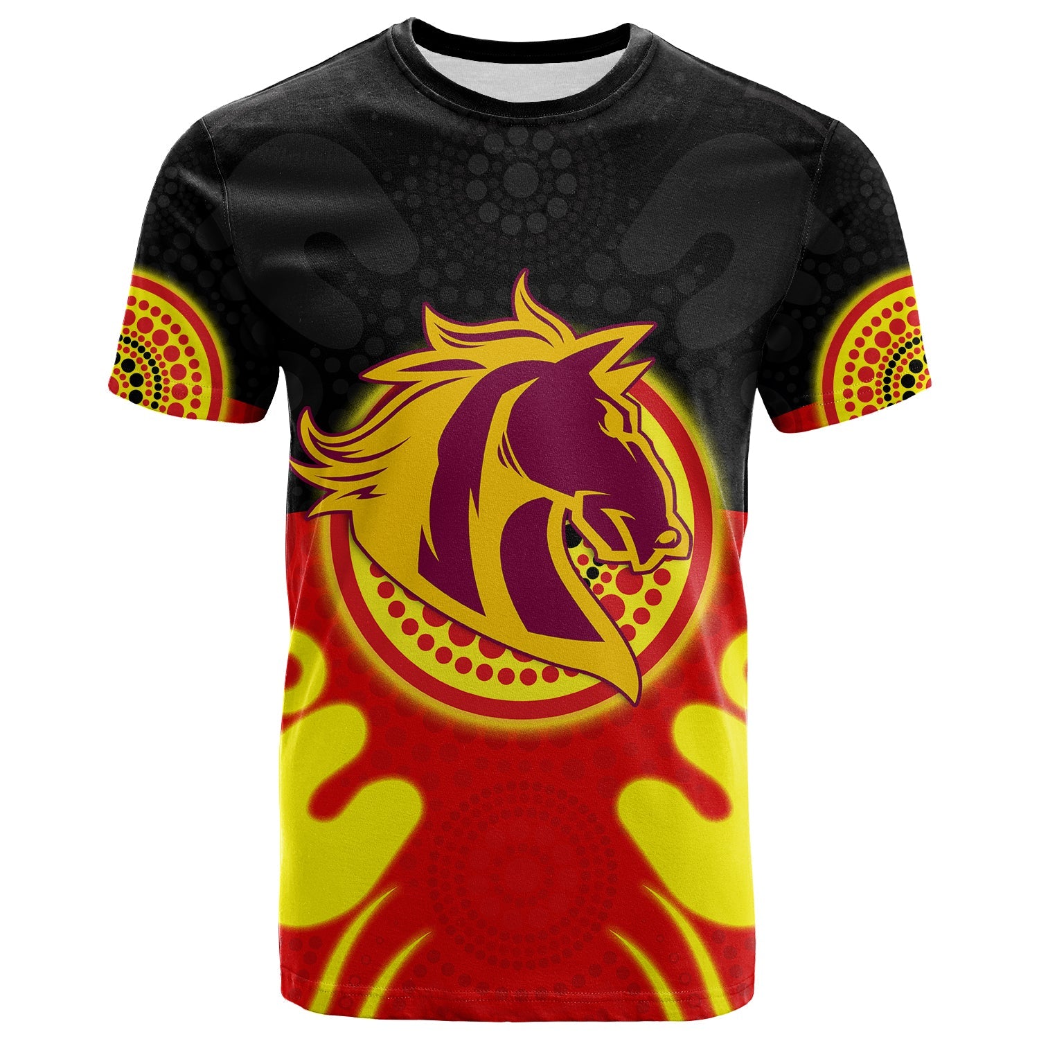 (Custom Personalised) Broncos Indigenous T Shirt Style Aboriginal Flag - Vibe Hoodie Shop