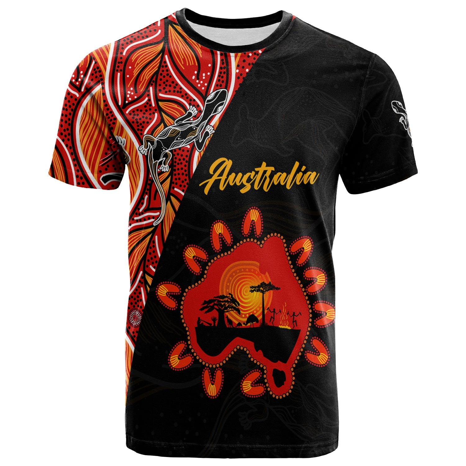 Australia Map T shirt Aussie Kangaroo Aboriginal - Vibe Hoodie Shop