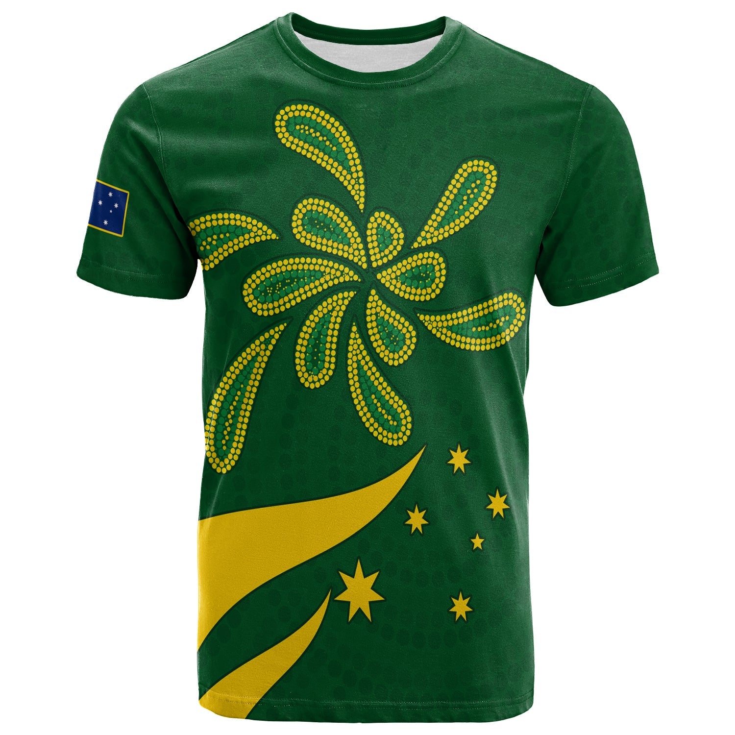 (Custom Personalised) Green and Gold T shirt Australia National Colours - Vibe Hoodie Shop