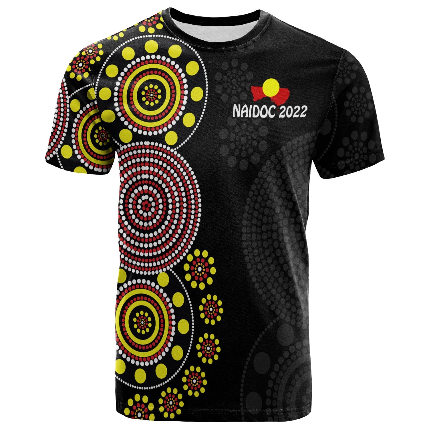 NAIDOC Week 2022 T shirt Version Aboriginal Dot GET UP - Vibe Hoodie Shop