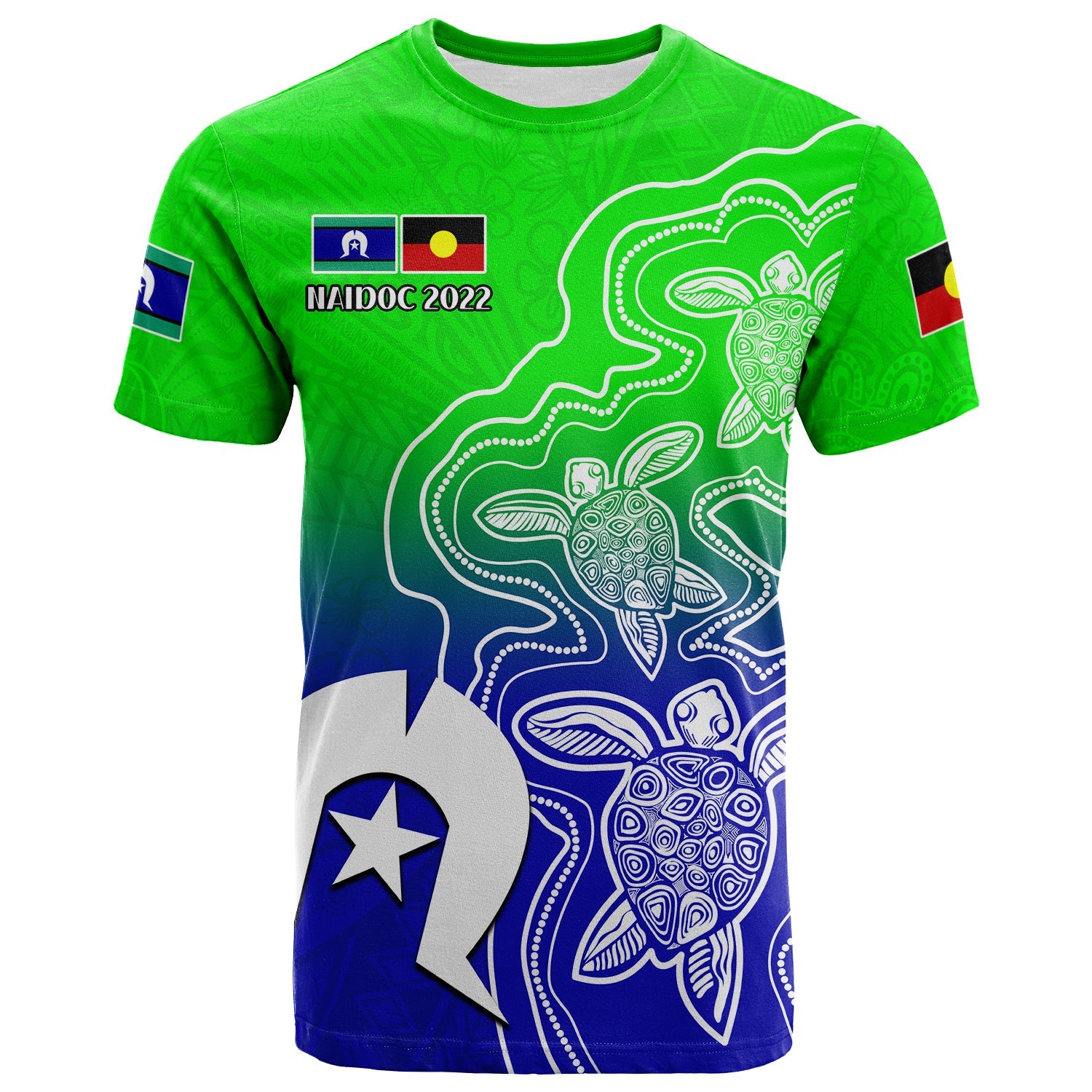 NAIDOC Week 2022 T shirt Torres Strait Islanders with Aboriginal Turtles - Vibe Hoodie Shop