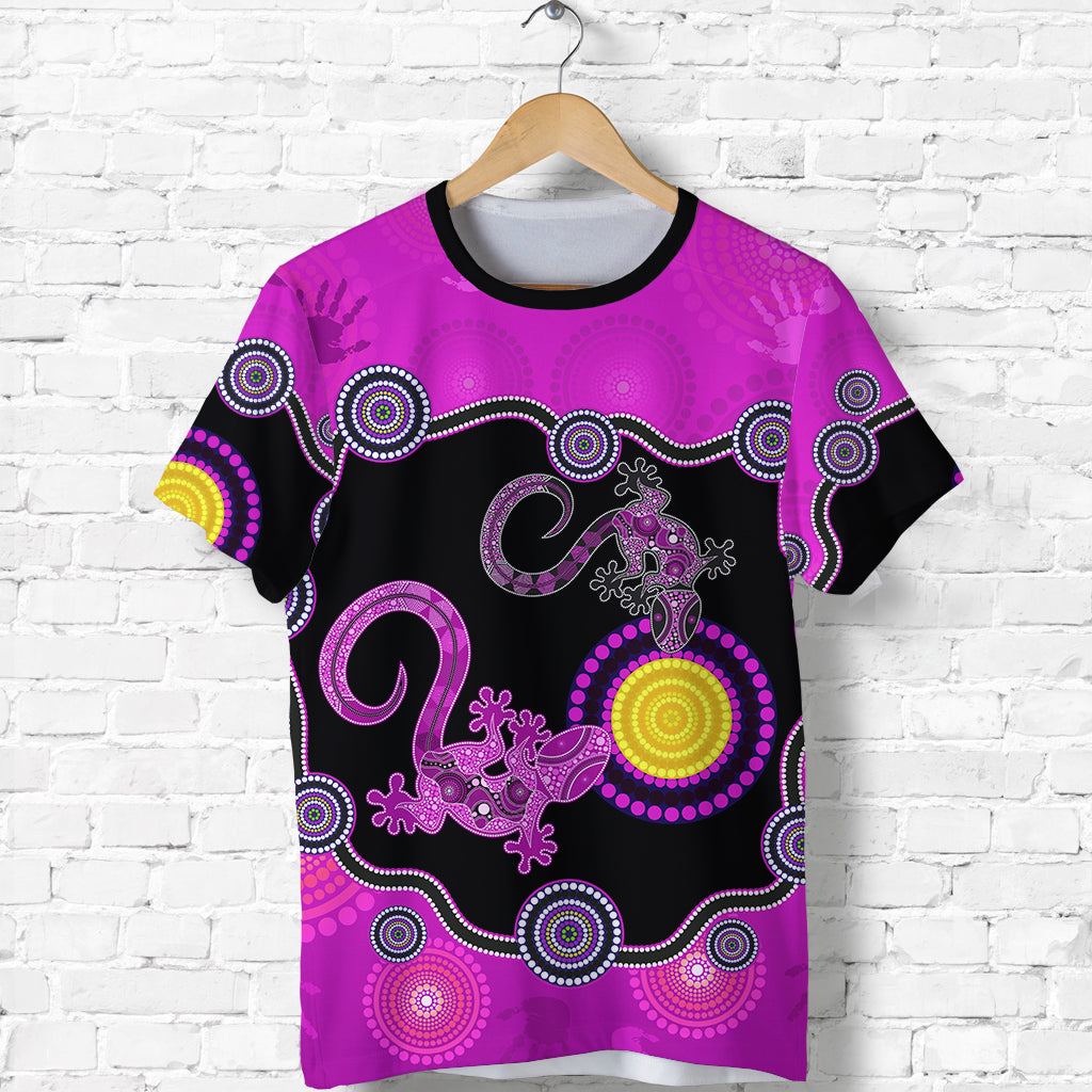 (Custom Personalised) Aboriginal Lizard T shirt Attracted Australia Version Purple - Vibe Hoodie Shop
