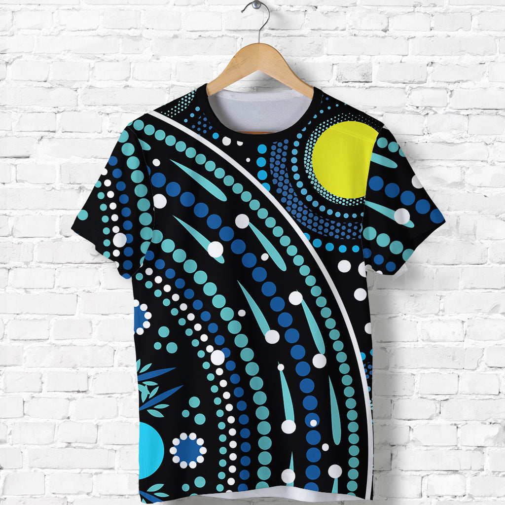 (Custom Text and Number) Aboriginal T shirt River Of Life - Vibe Hoodie Shop