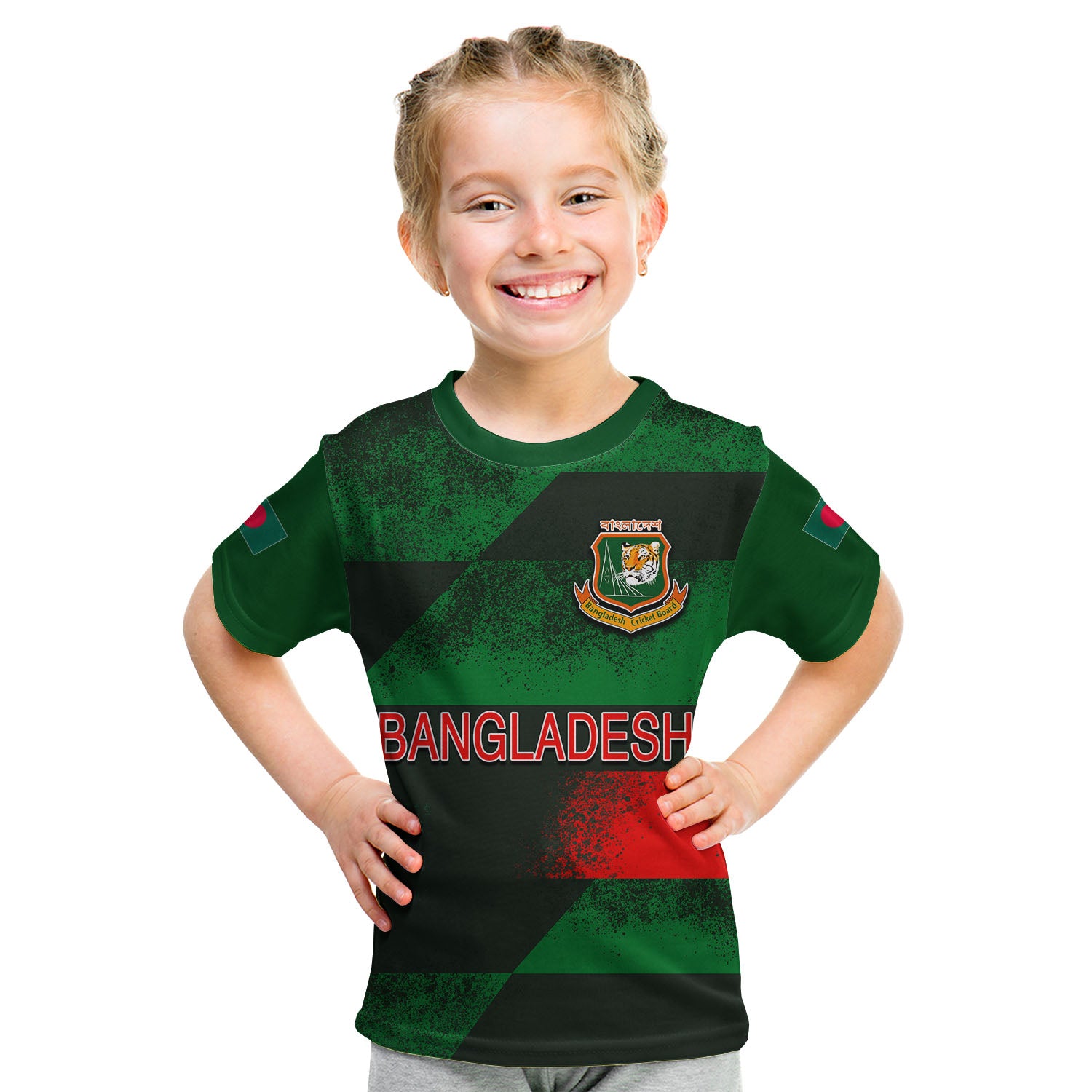 (Custom Personalised And Number) Bangladesh Cricket Men's T20 World Cup T Shirt KID - Vibe Hoodie Shop