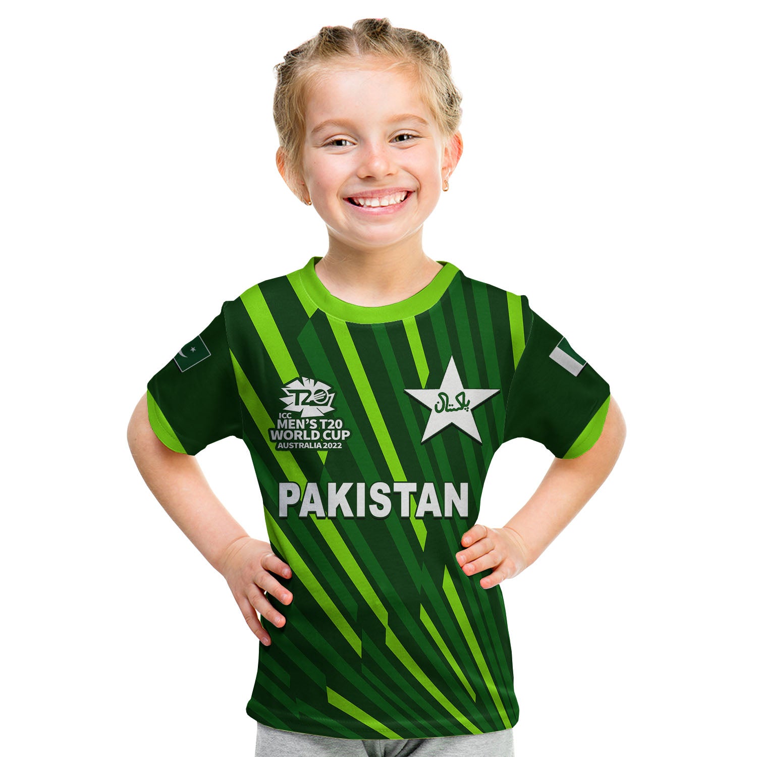 (Custom Personalised And Number) Pakistan Cricket Men's T20 World Cup T Shirt KID - Vibe Hoodie Shop