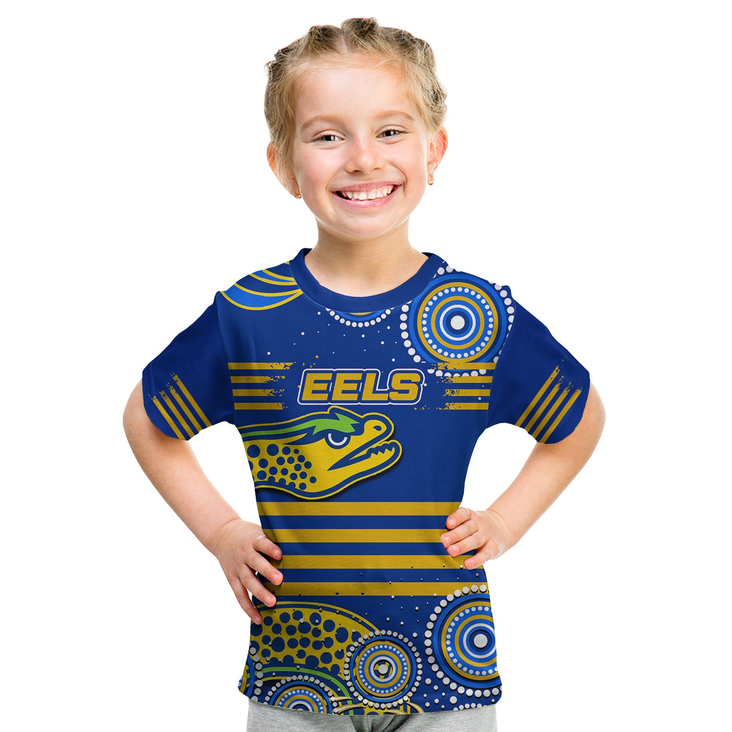 (Custom Personalised) Eels Rugby Champions 2022 T Shirt KID - Vibe Hoodie Shop