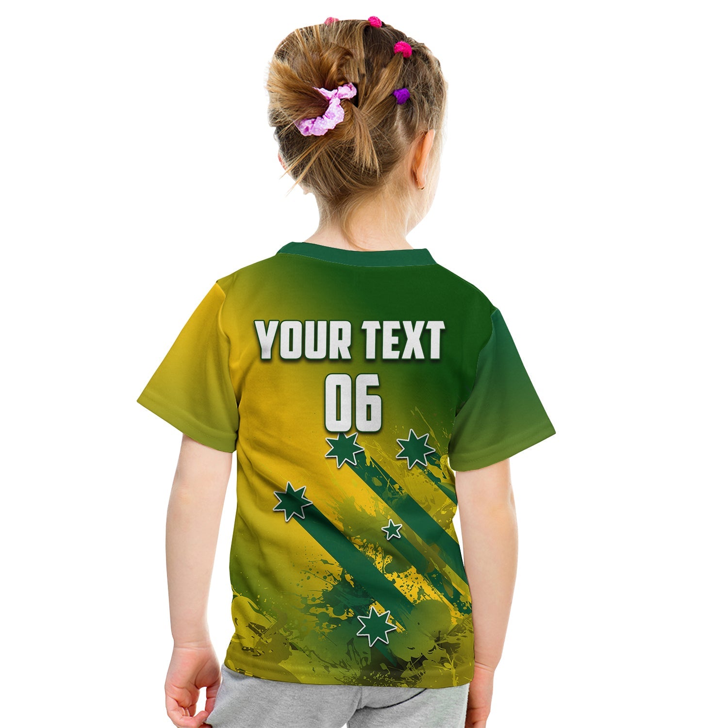 (Custom Personalised And Number) Cricket T shirt KID Australian Cricket Special Style - Vibe Hoodie Shop