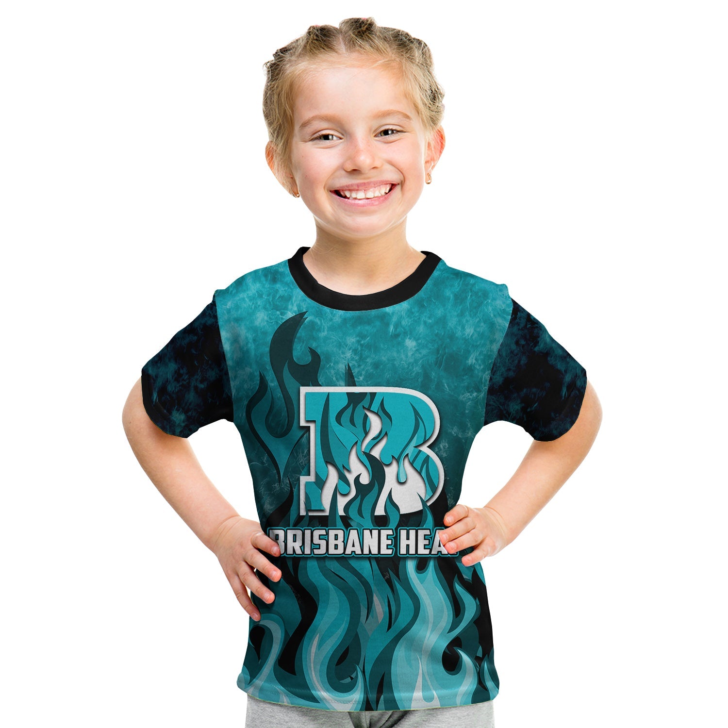 (Custom Personalised And Number) Brisbane Heat T shirt KID Cricket Special Style - Vibe Hoodie Shop