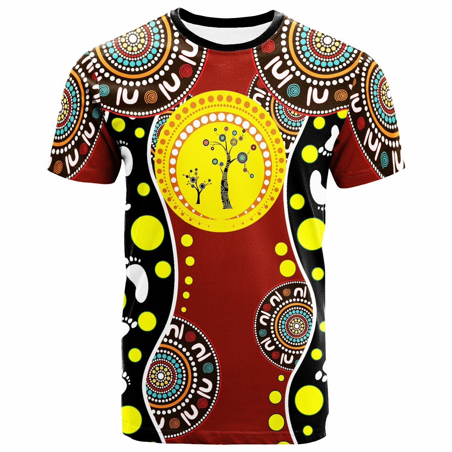 T shirts - Aboriginal Tree Aboriginal Lives Matter Sticker - Vibe Hoodie Shop