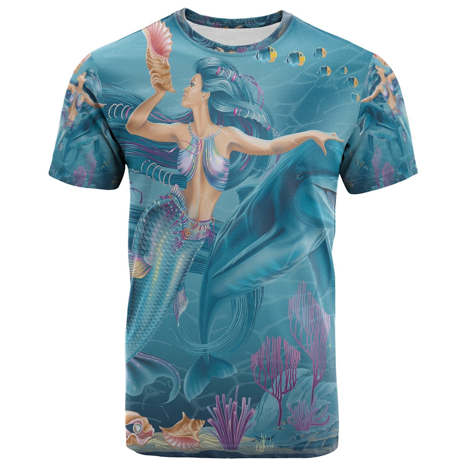 TShirt - Australia Beautiful Mermaid With Dolphin - Vibe Hoodie Shop