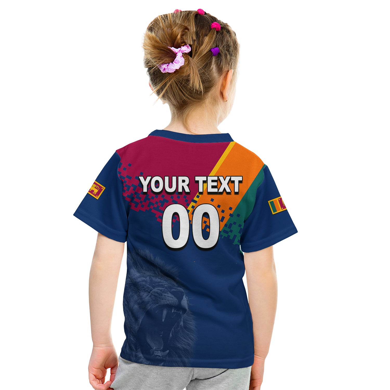 (Custom Personalised And Number) Sri Lanka Cricket Jersey T Shirt KID - Vibe Hoodie Shop