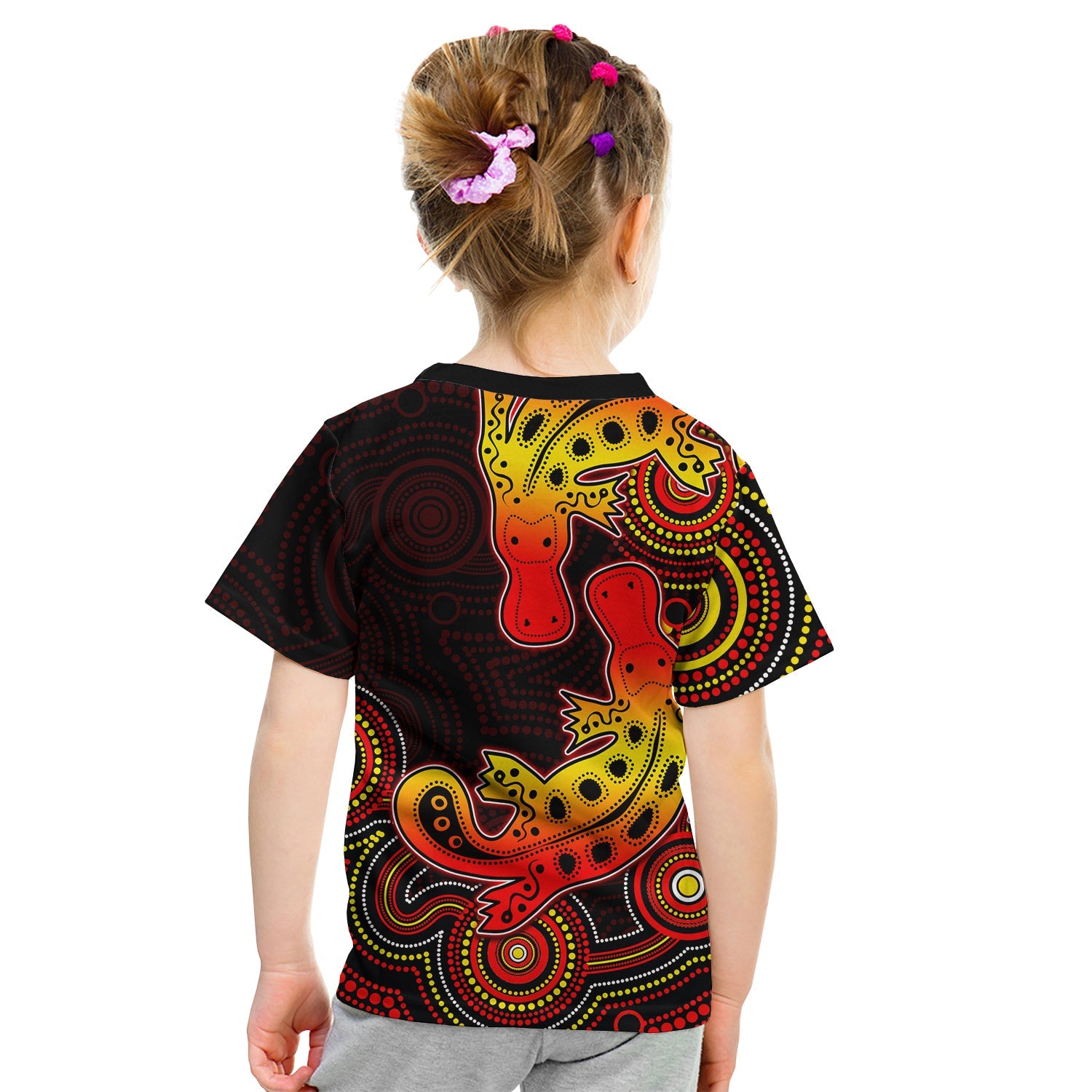 (Custom Personalised) Aboriginal Platypus T shirt KID Dot Patterns Style No.2 - Vibe Hoodie Shop